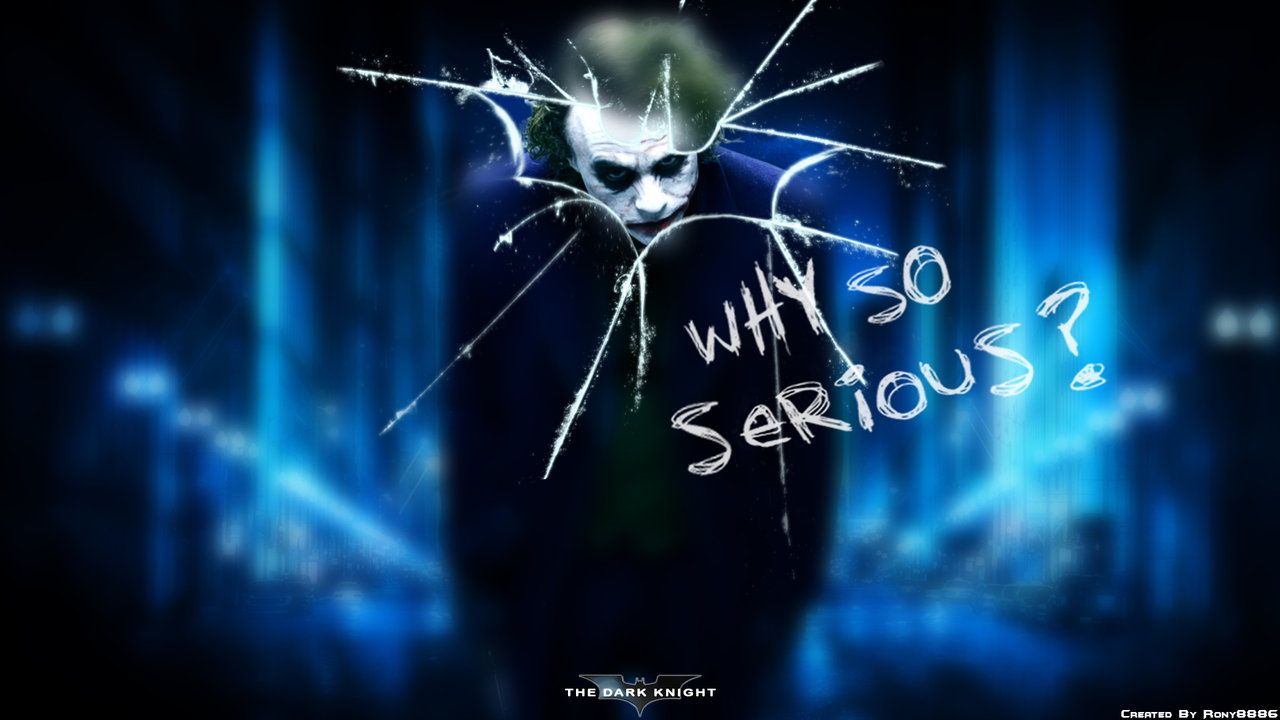 Joker vetro incrinato blu, 1280x720 HD, Desktop