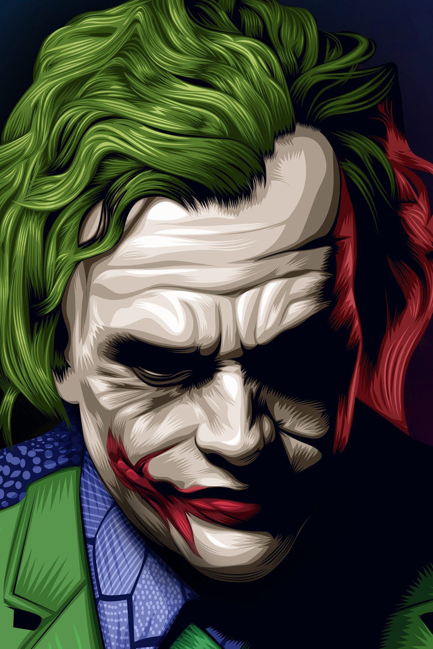 Joker illustrazione volto viola, 1440x2160 Verticale, Xiaomi