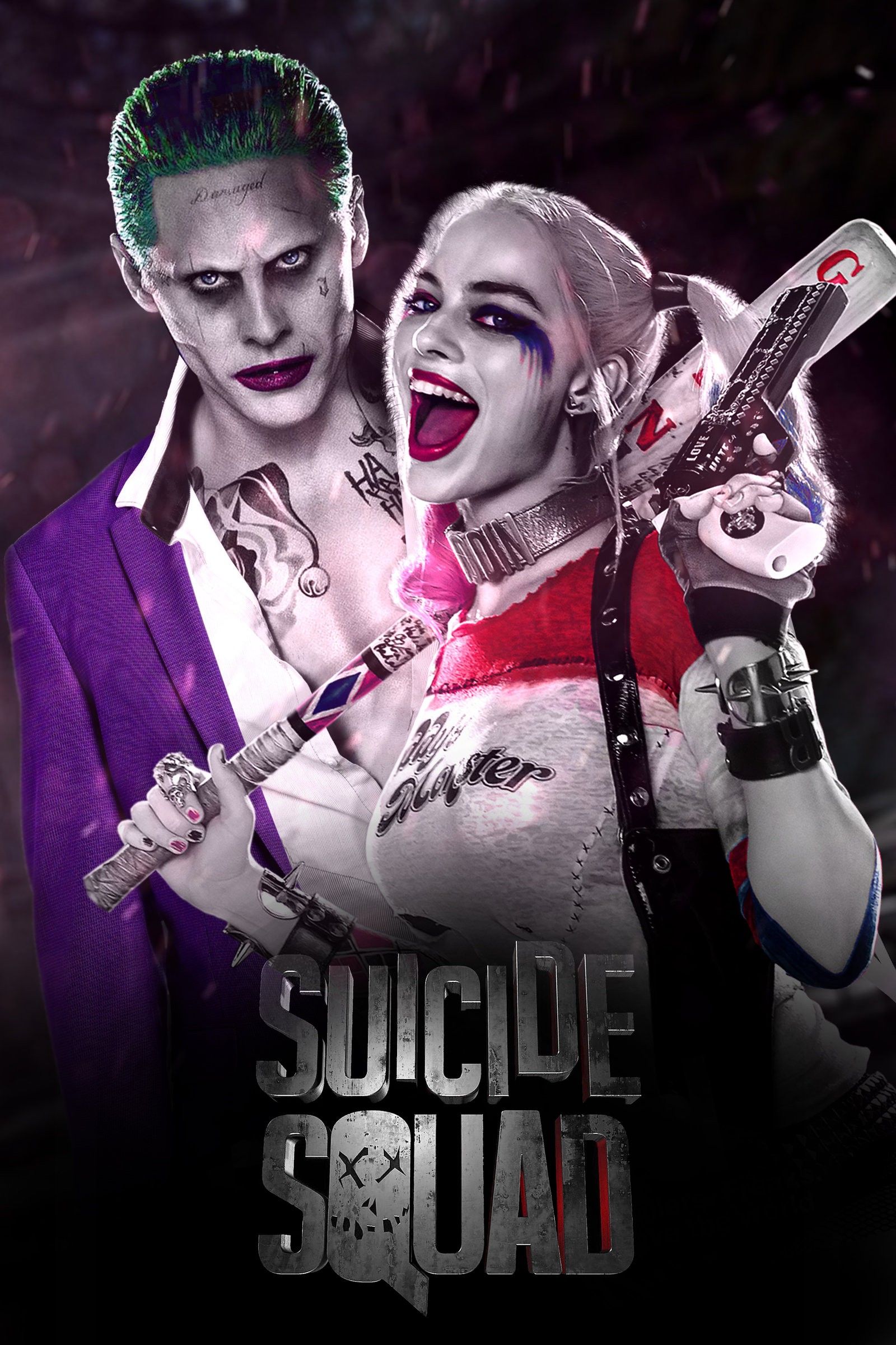 Joker e Harley Quinn, Suicide Squad, 1600x2400 Full HD Verticale, Smartphone