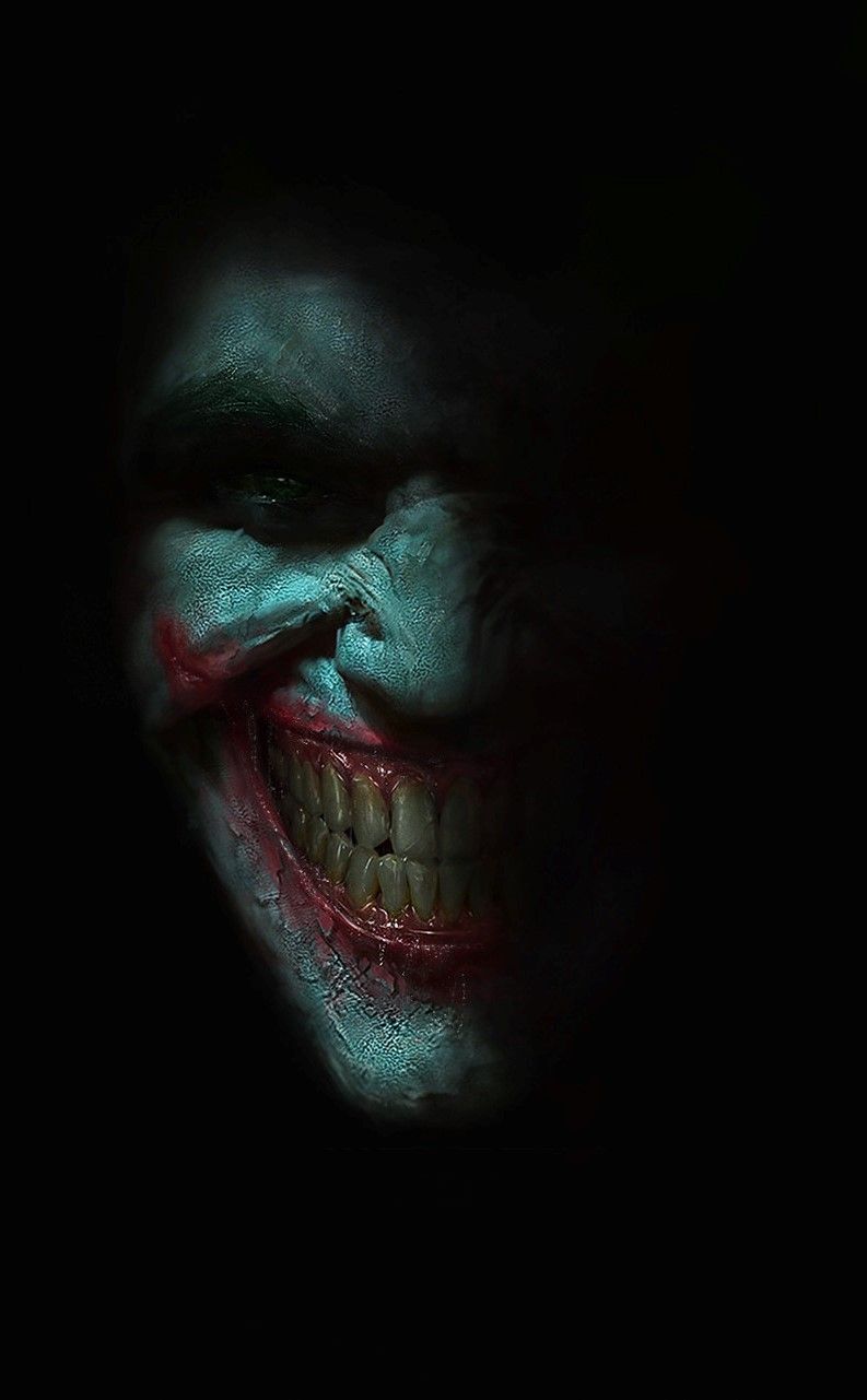 Joker viso sorriso oscuro, 793x1281 Verticale, Telefono