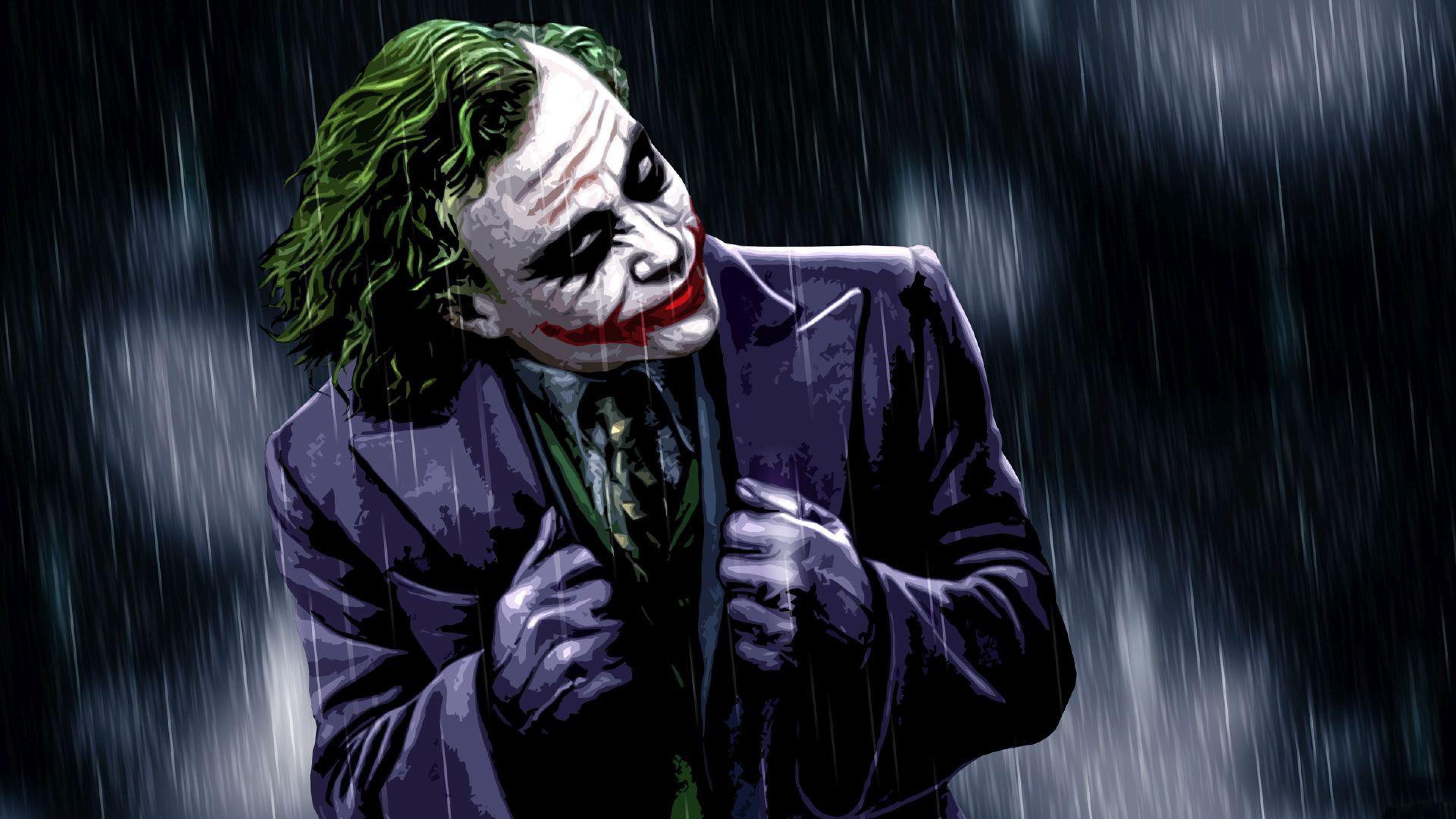 Joker sotto la pioggia, 3840x2160 4K, Desktop 4K