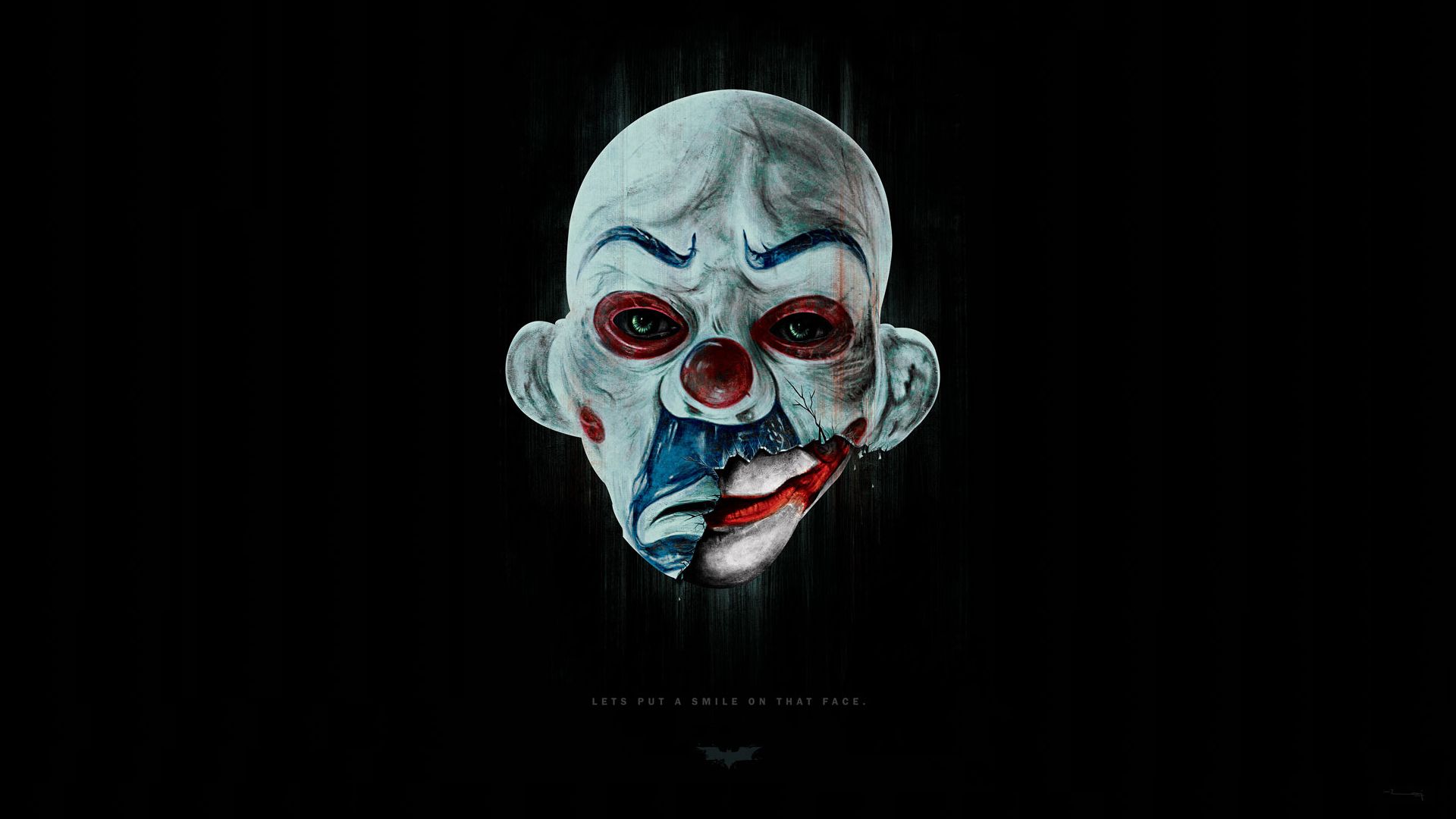 Maschera clown Joker nero, 1920x1080 1080p, Desktop