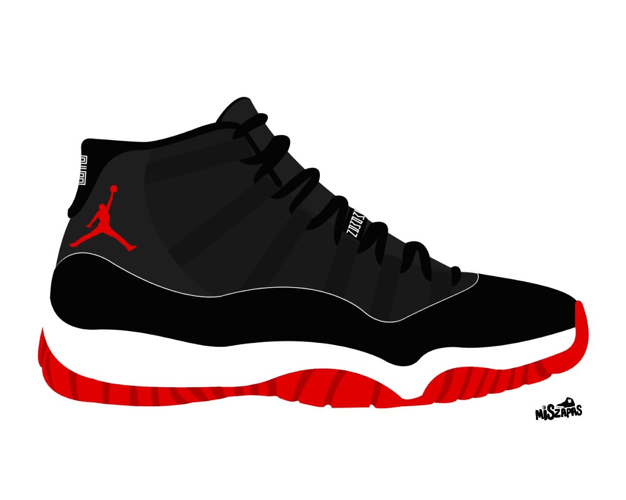 Jordan 11 sneaker nera rossa, 1280x1024 720p, Laptop