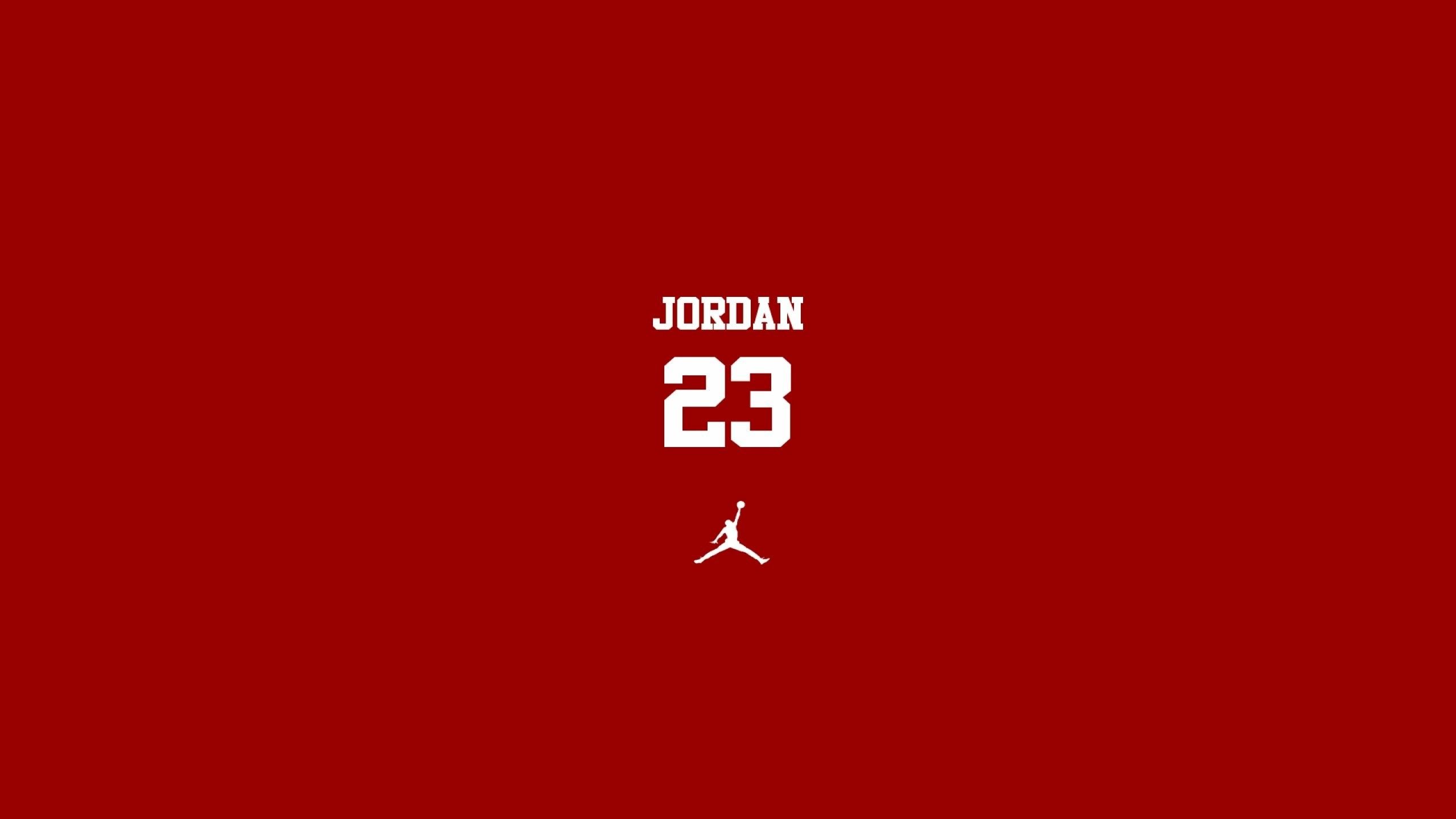 Jordan 23 logo rosso, 2560x1440 1440p, Desktop