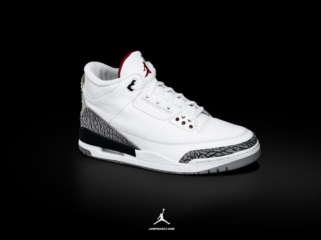 Sneaker Air Jordan 3 bianca, 1024x768 HD, PC