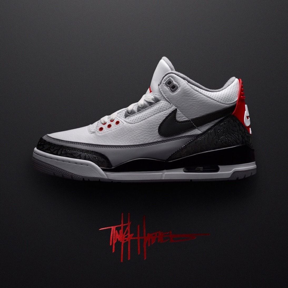 Sneaker Jordan 3 grigio nero, 1094x1094 HD, Desktop