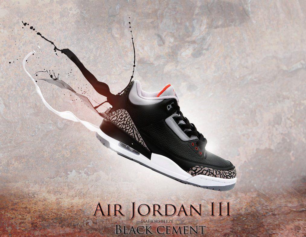 Air Jordan 3 Black Cement, sneaker, 1014x787 HD, PC