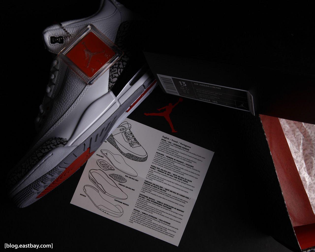 Scarpa Air Jordan 3 grigia, 1280x1024 720p, PC