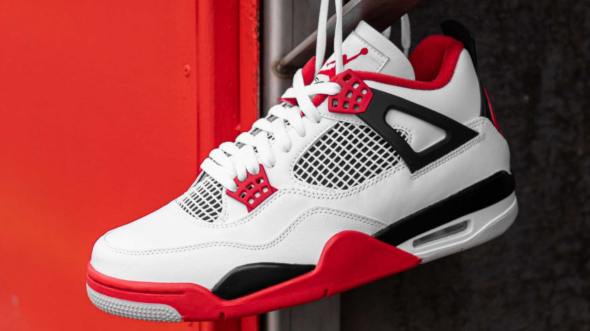 Scarpe Air Jordan 4 rosse-bianche, 1920x1080 Full HD 1080p, Desktop