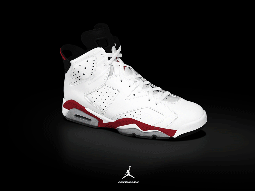 Sneaker Air Jordan bianca rossa, 1024x768 HD, Desktop