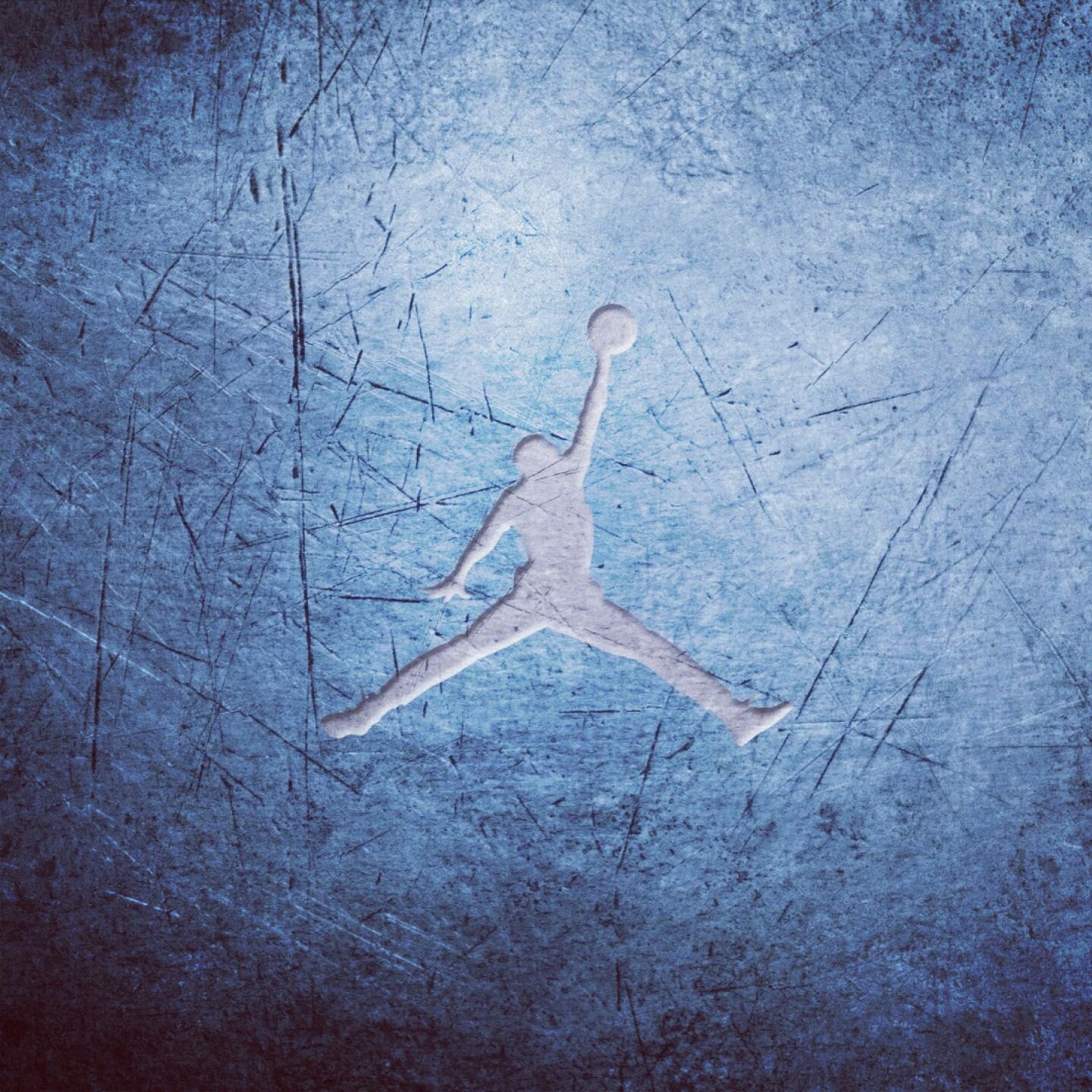 Logo Jordan blu graffiato, 1440x1440 720p, PC