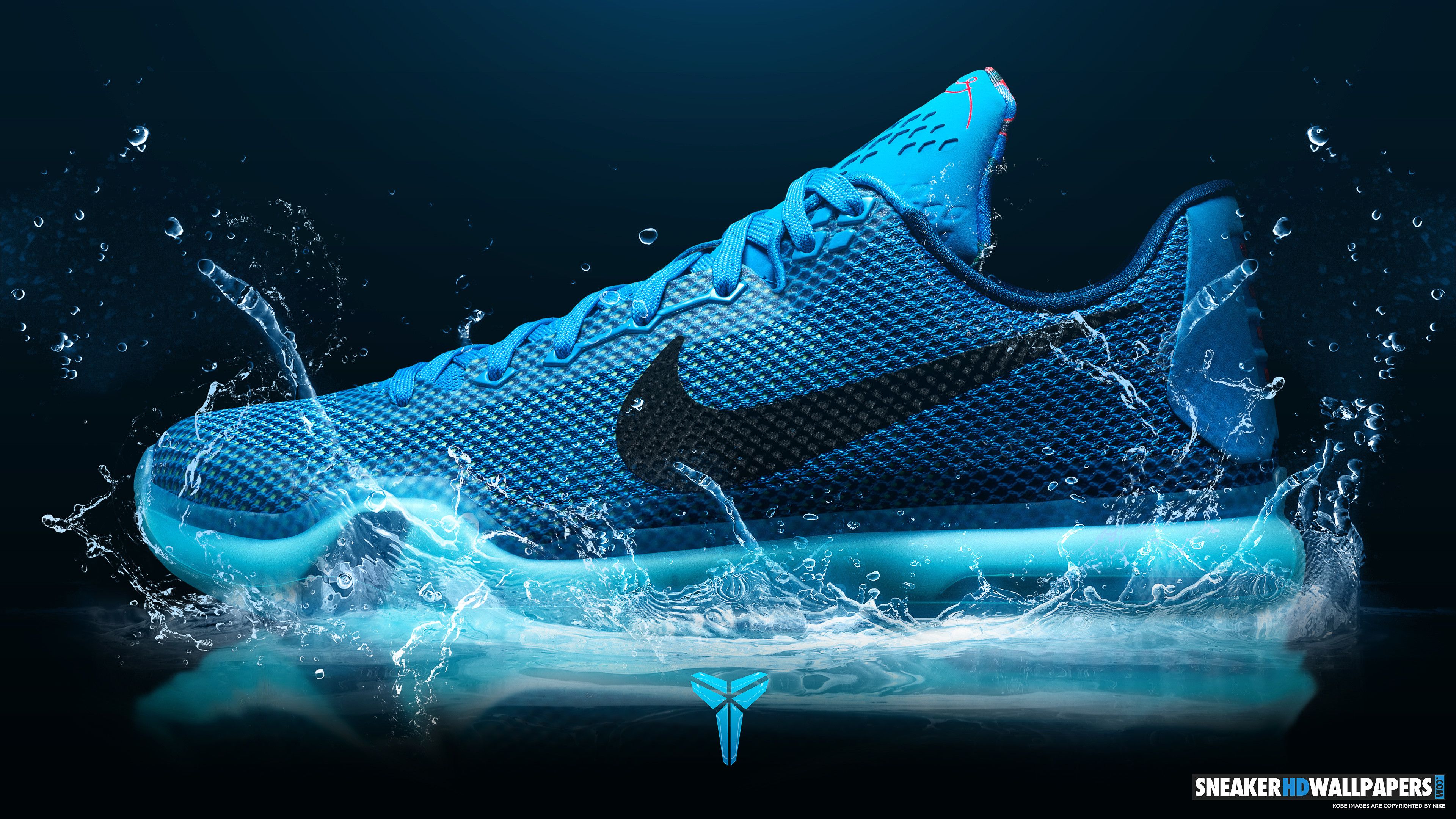 Nike Kobe scarpa blu acqua, 3840x2160 Ultra HD, Monitor 4K