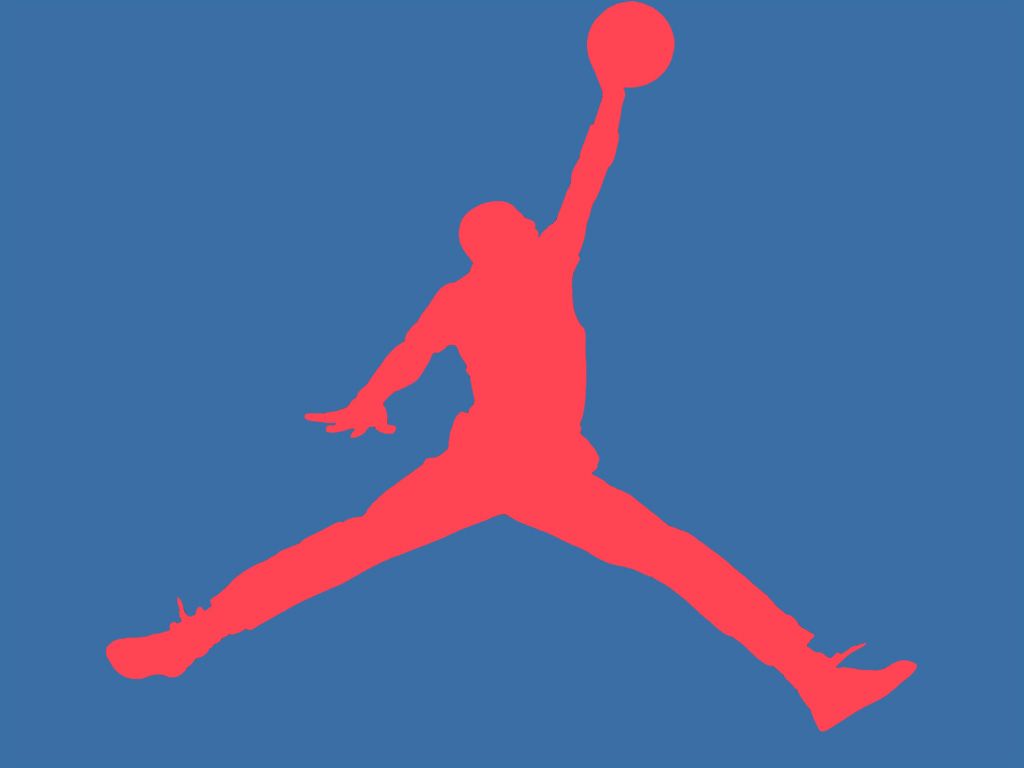 Logo Jordan Jumpman rosso, 1024x768 HD, iMac