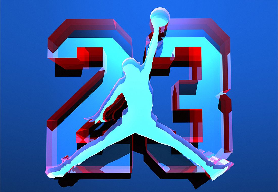 Logo Jordan 23 blu, 1100x760 HD, Desktop
