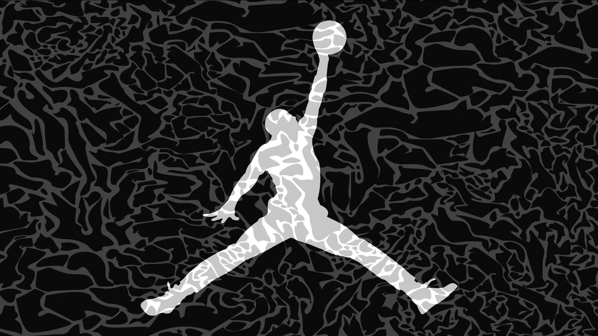 Logo Jumpman Jordan bianco nero, 1920x1080 Full HD, PC