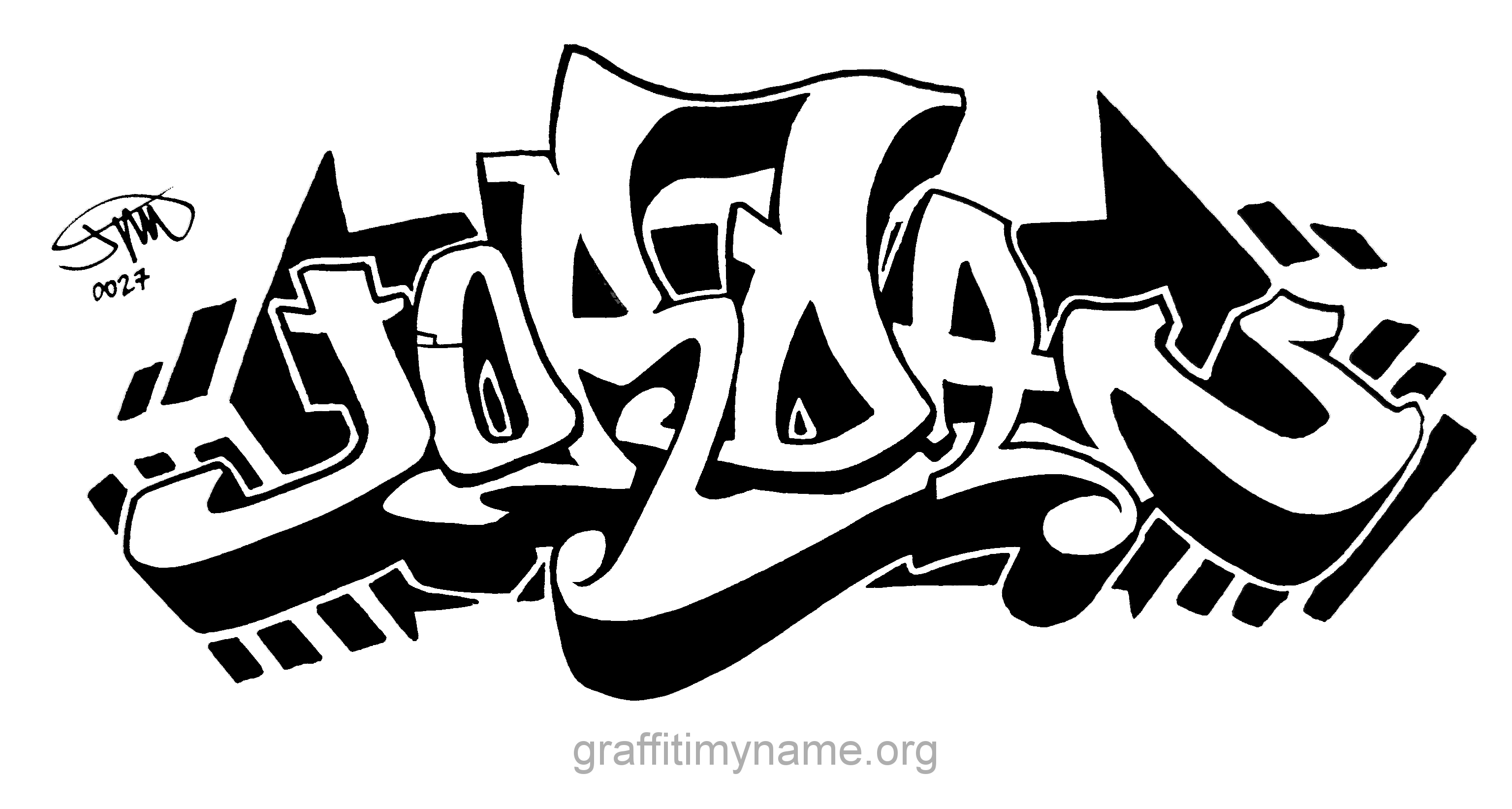 Graffiti nome Jordan bianco nero, 3072x1643 2K, Laptop