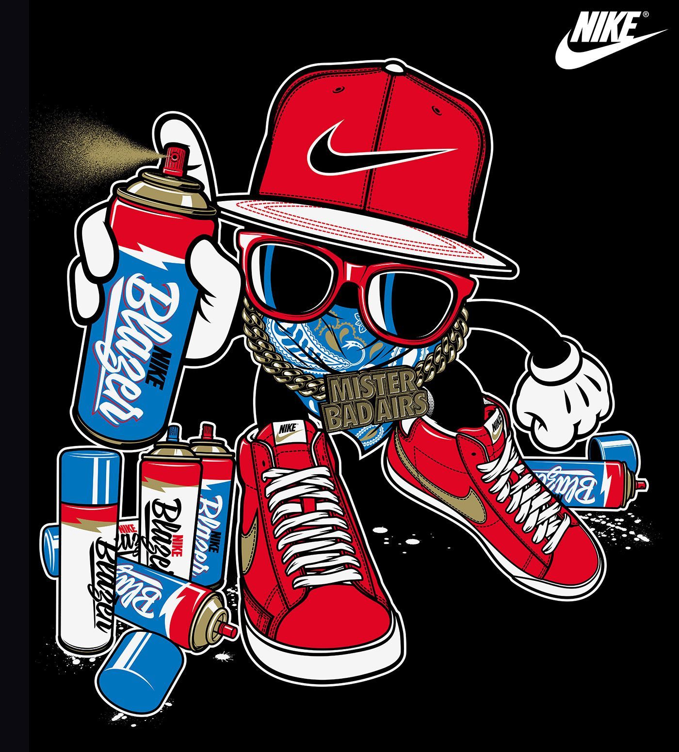 Personaggio graffiti Nike scarpe rosse, abbigliamento sportivo, 1400x1551 Verticale, Mobile
