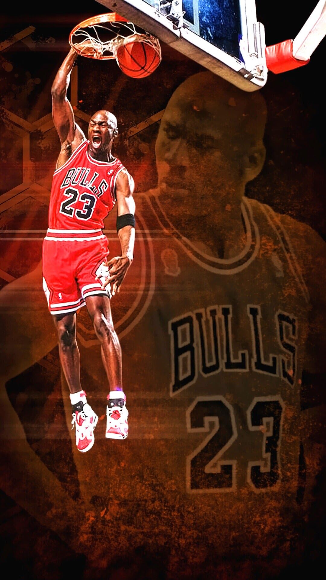 Michael Jordan schiacciata Bulls, 1080x1920 Full HD Verticale, iPhone