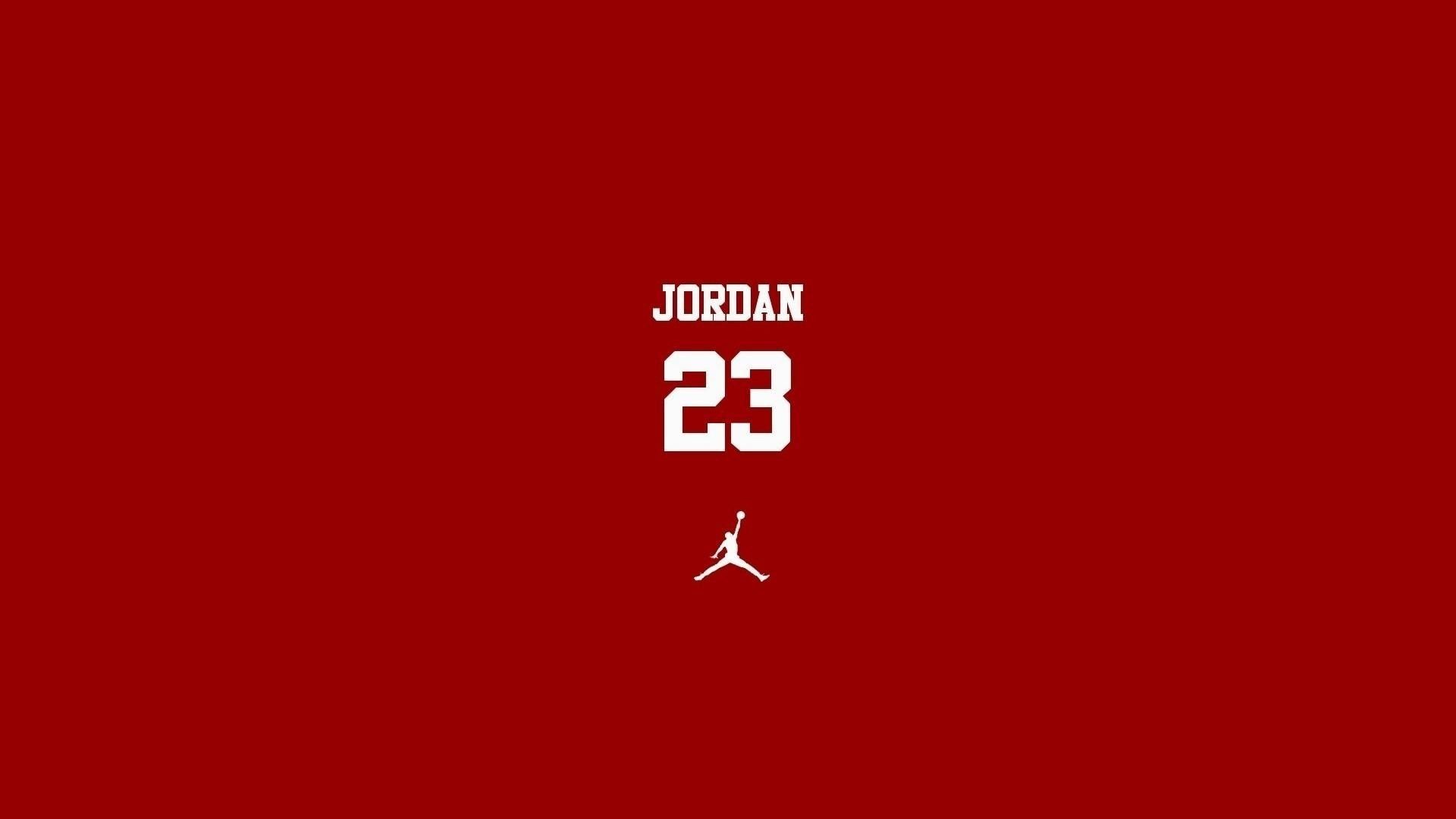 Logo Jordan 23 sfondo rosso, 1920x1080 Full HD 1080p, PC
