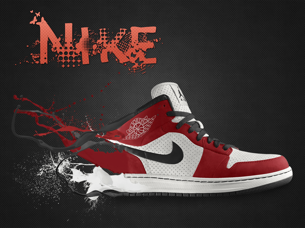 Scarpa Nike Jordan rossa, 1024x768 HD, Desktop