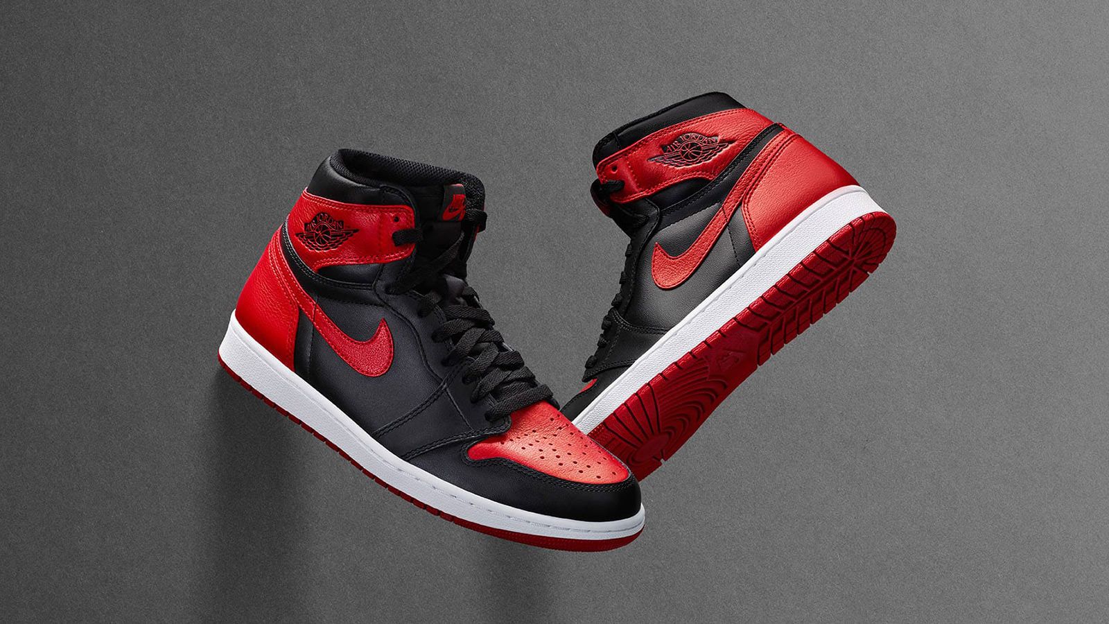 Sneaker Air Jordan nera rossa, 1600x900 HD, Desktop