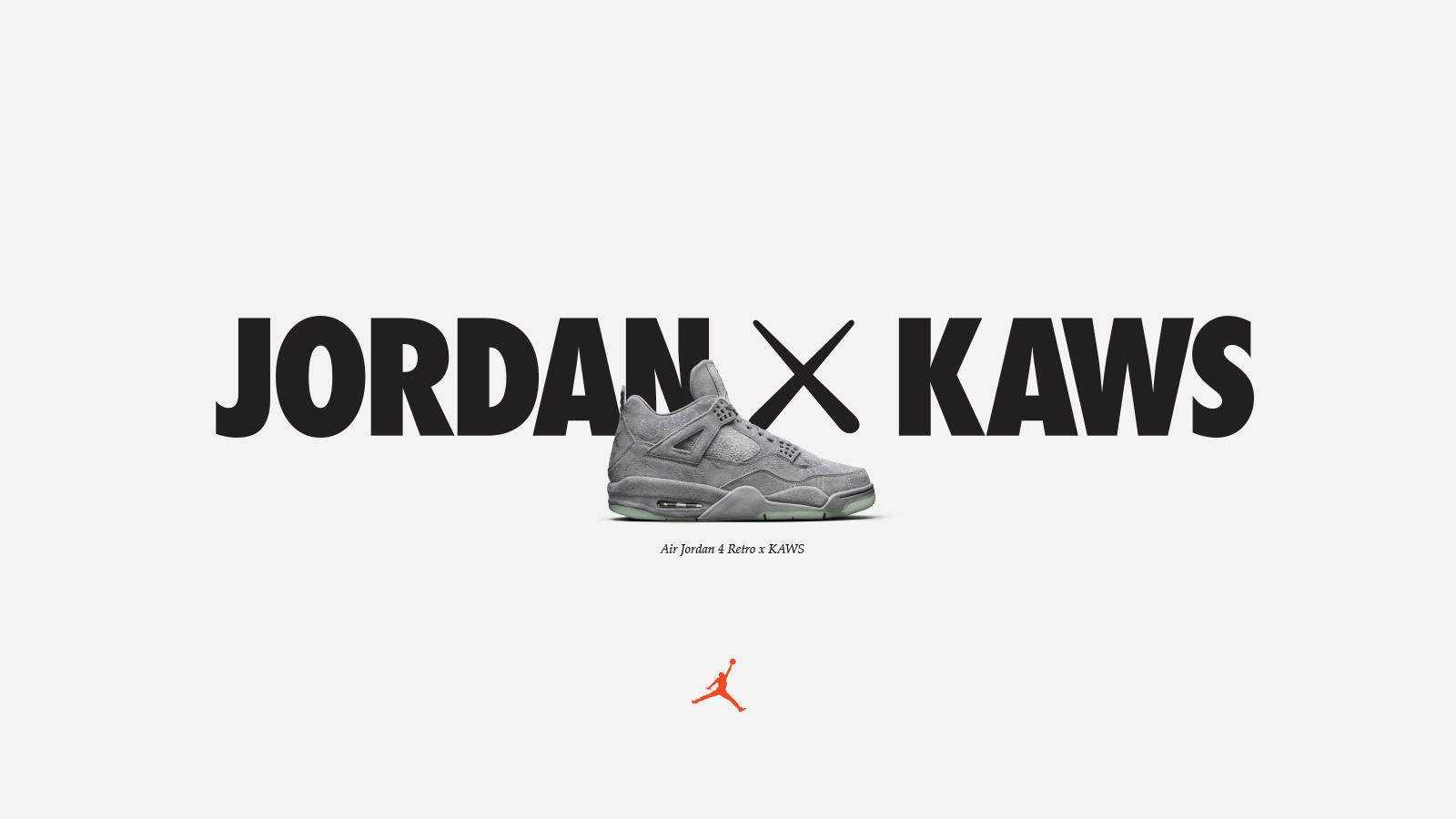 Sneaker Air Jordan grigia KAWS, Nike, 1600x900 HD Ready, Laptop