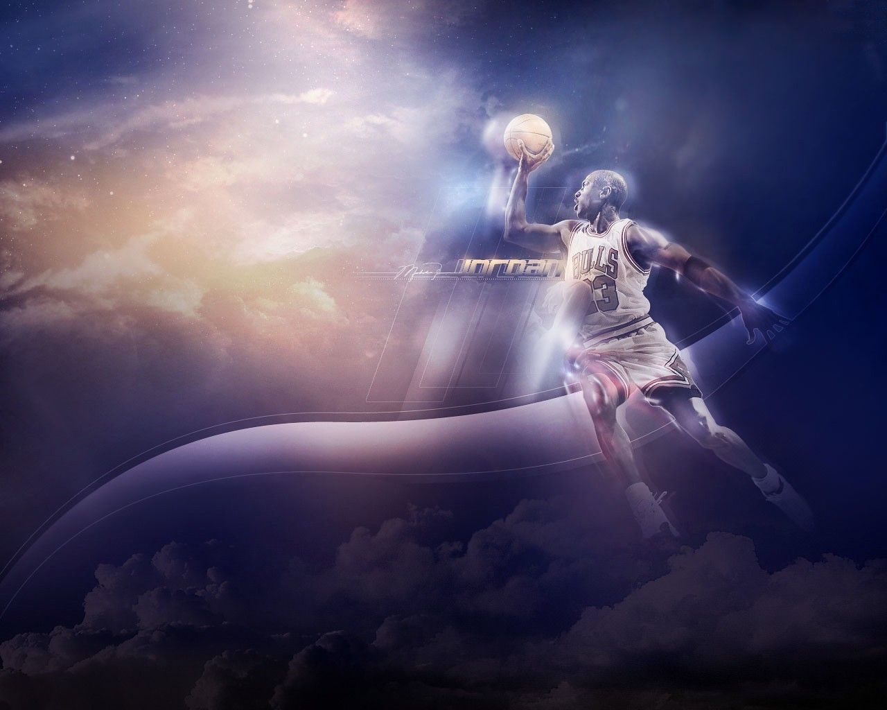 Michael Jordan Chicago Bulls dunk, numero 23, 1280x1024 720p, PC
