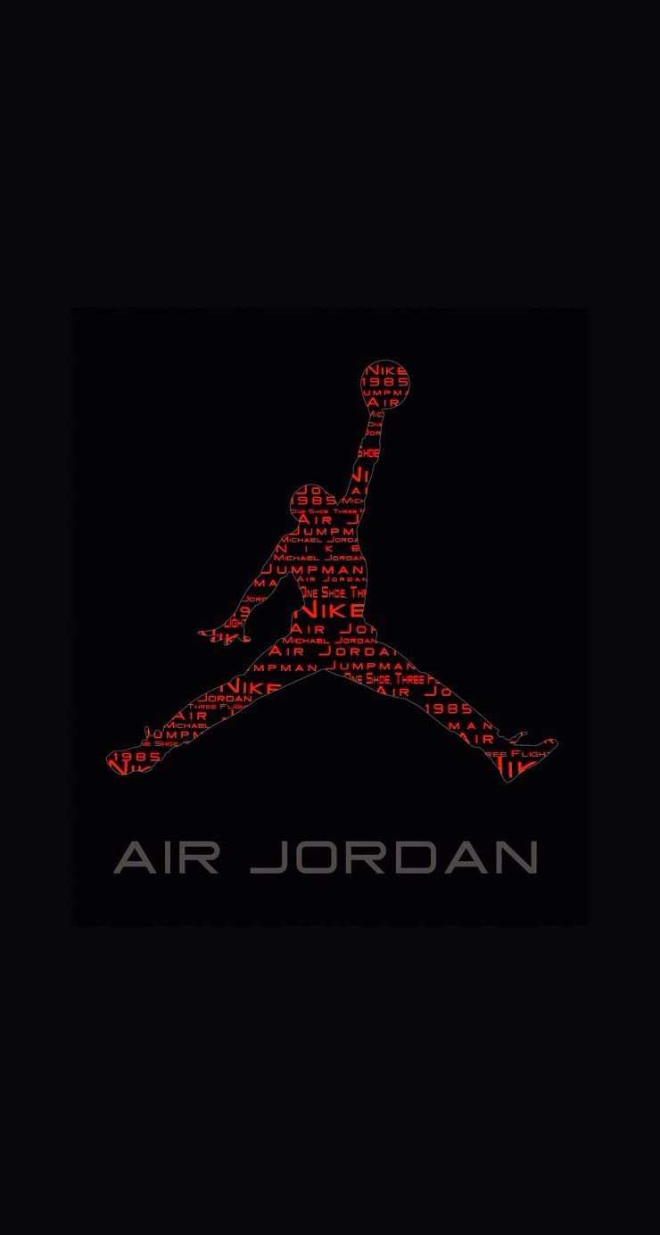 Logo Air Jordan rosso nero, 740x1384 Verticale, Telefono