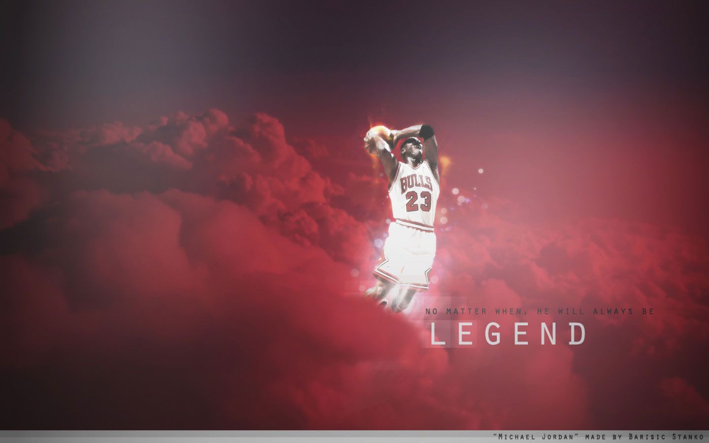 Michael Jordan schiacciata nuvole rosse, 1440x900 720p, MacBook Air