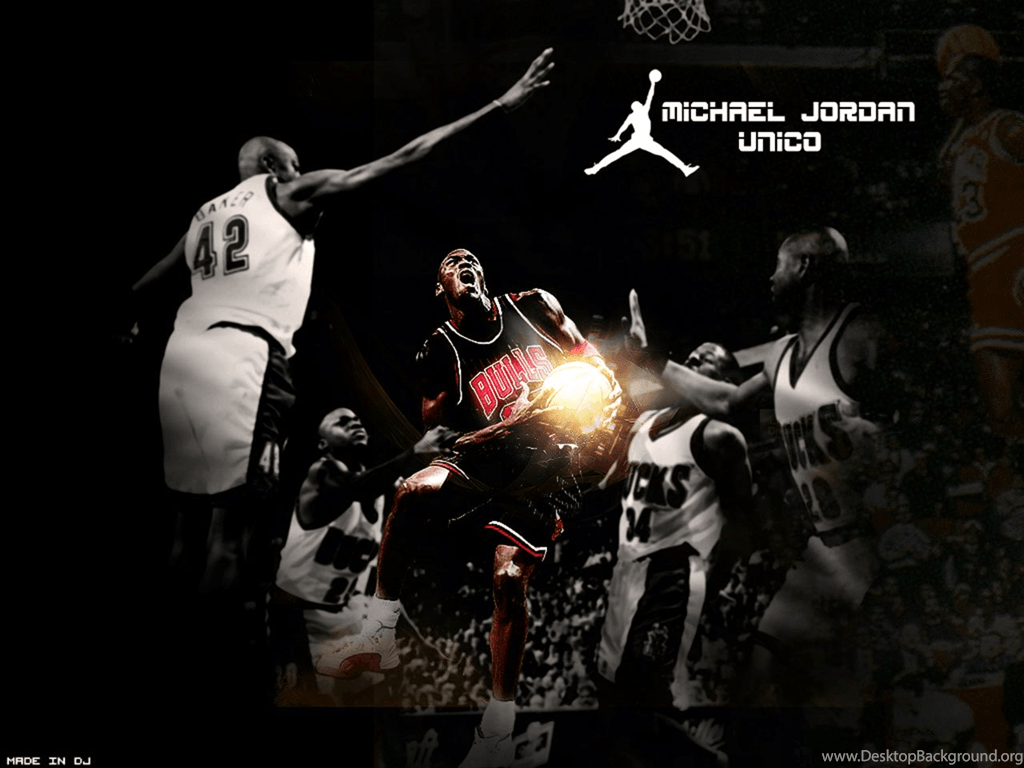 Michael Jordan tiro basket, 1024x768 HD, iMac