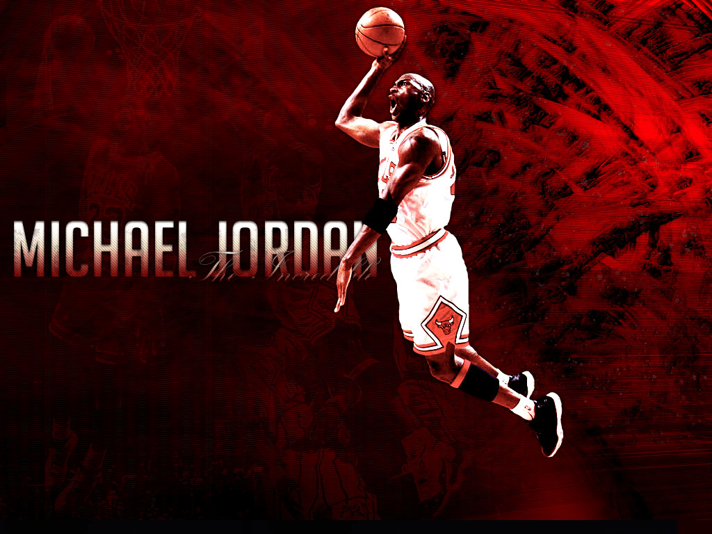 Michael Jordan slam dunk, 1024x768 HD, PC
