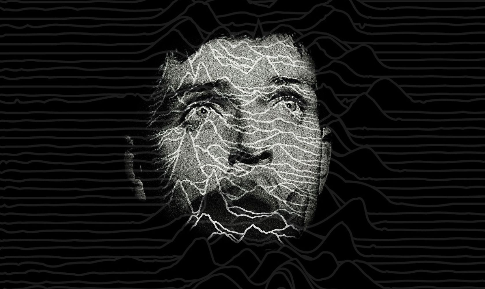 Barca con onde stile Unknown Pleasures, Joy Division, 1080x1920 Verticale, Mobile