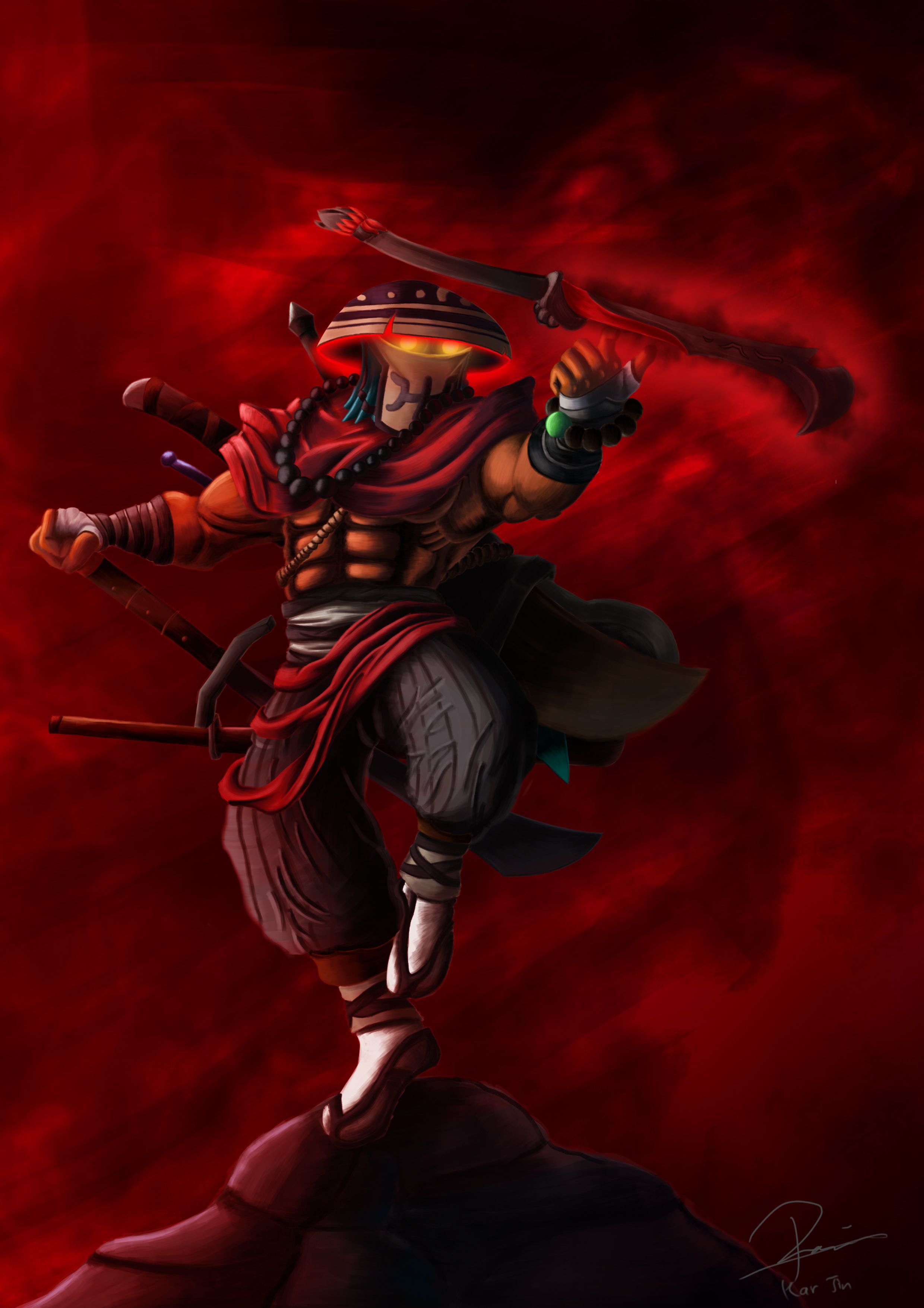 Juggernaut Dota 2 spada rossa, 2480x3508 Full HD Verticale, iPhone