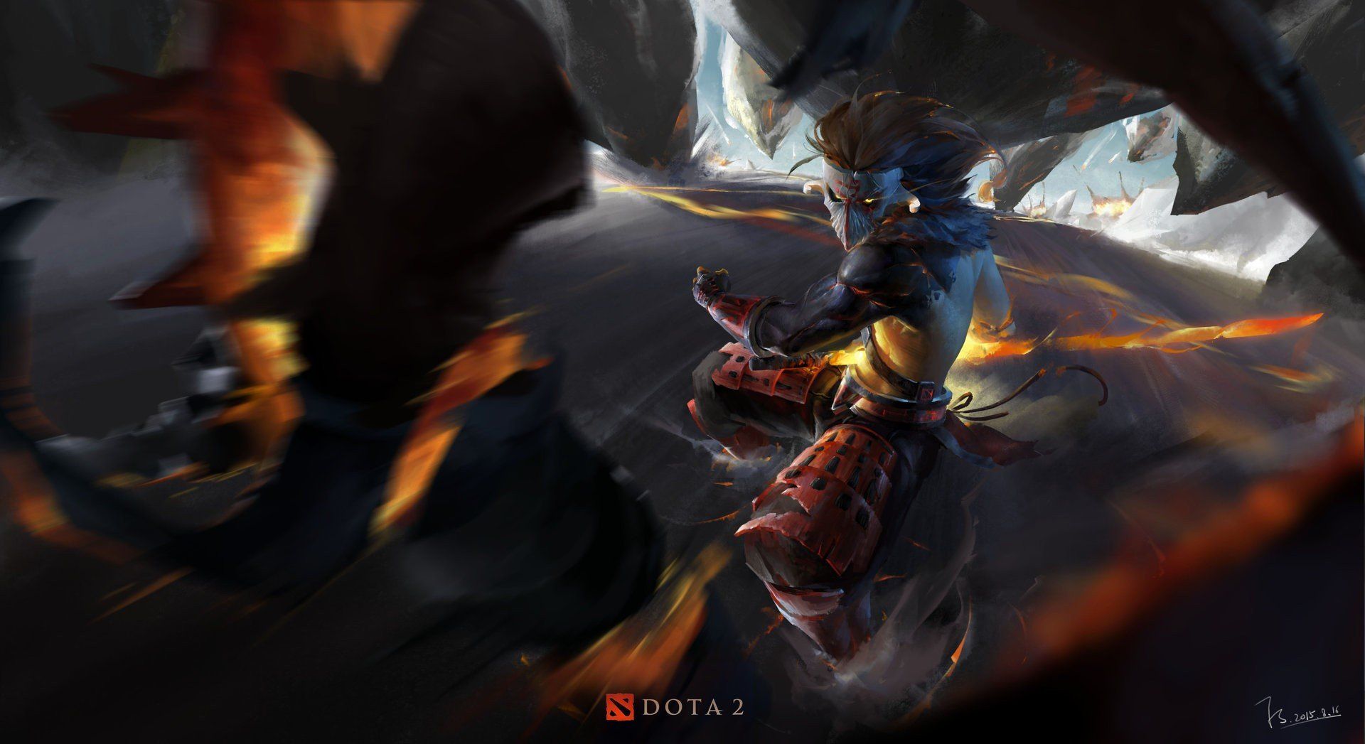 Juggernaut Dota 2 combattimento, 1920x1047 Full HD, Desktop