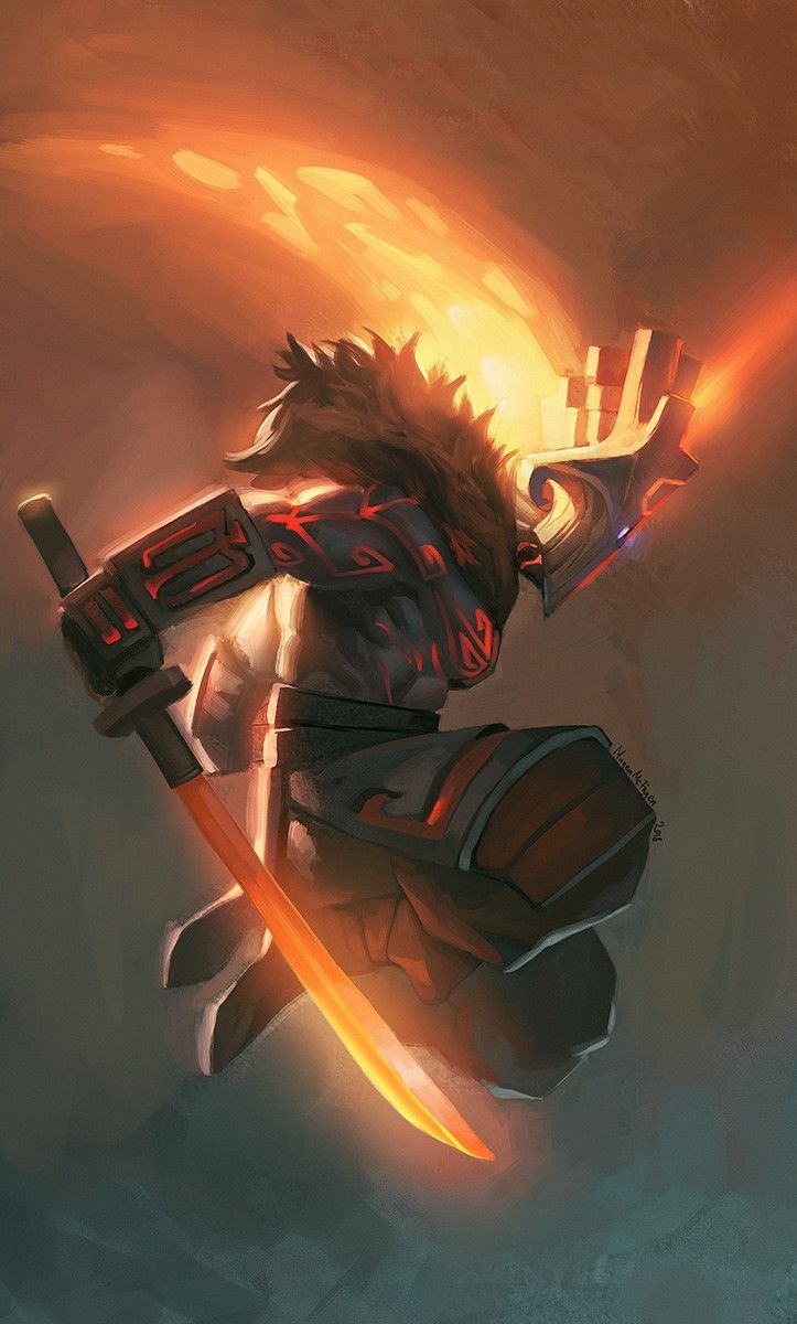 Juggernaut Dota 2 spada fiammeggiante, 723x1200 Verticale, Mobile