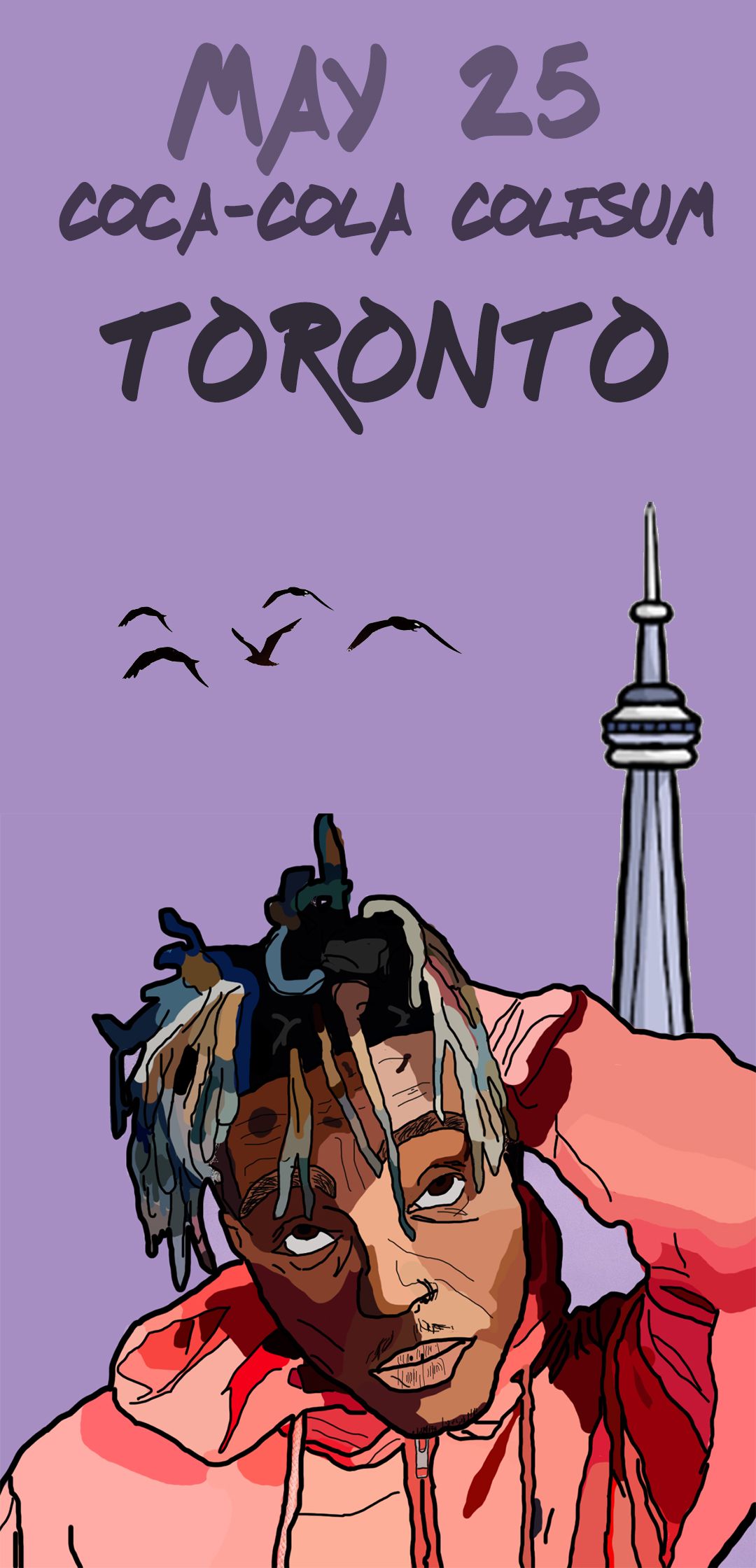 Juice Wrld poster viola Toronto, 1080x2240 Full HD Verticale, iPhone