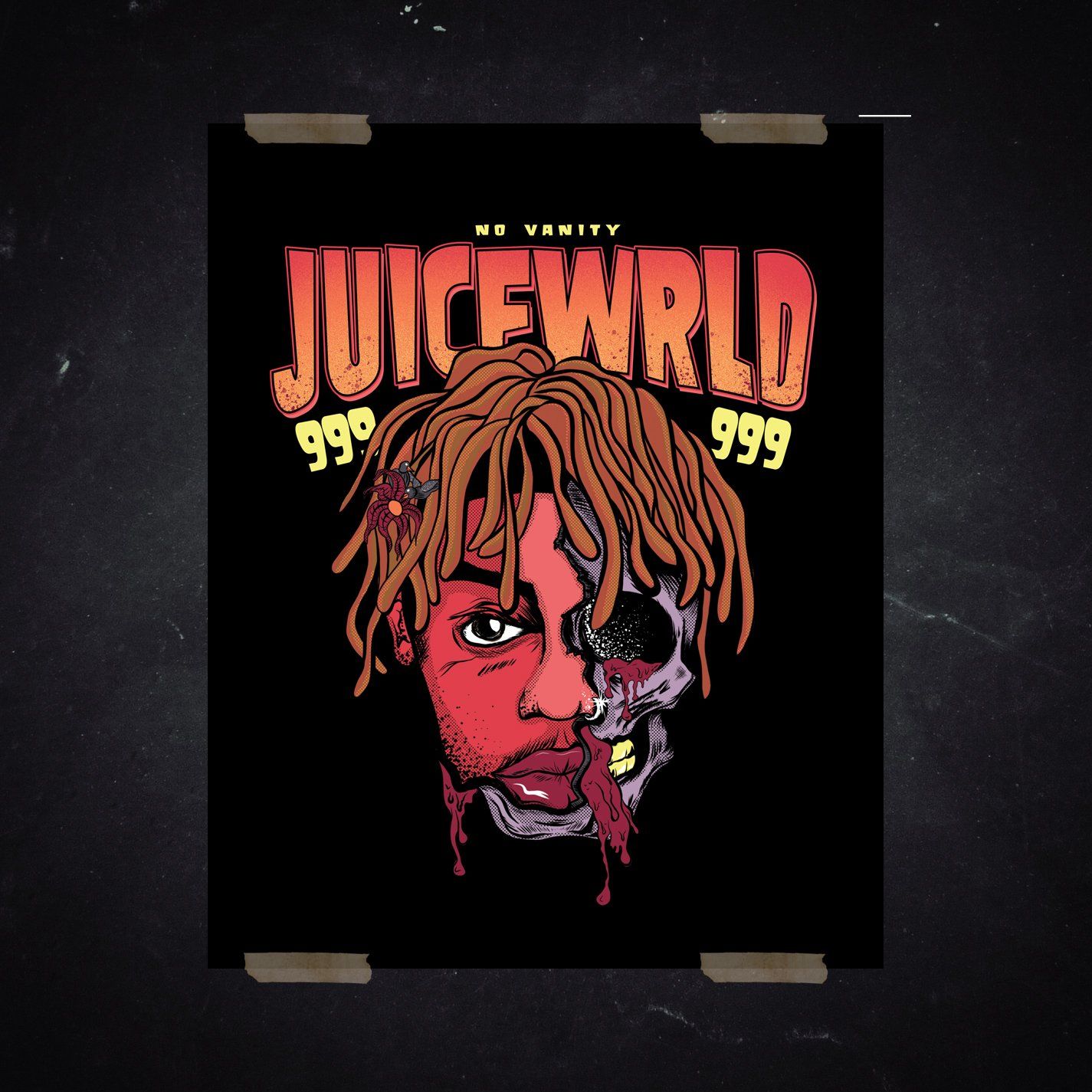 Poster Juice Wrld 999 teschio, 1425x1425 720p, PC