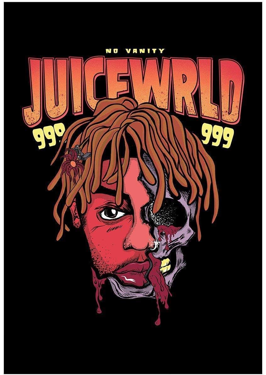 Juice Wrld poster teschio 999, 846x1191 Verticale, Telefono