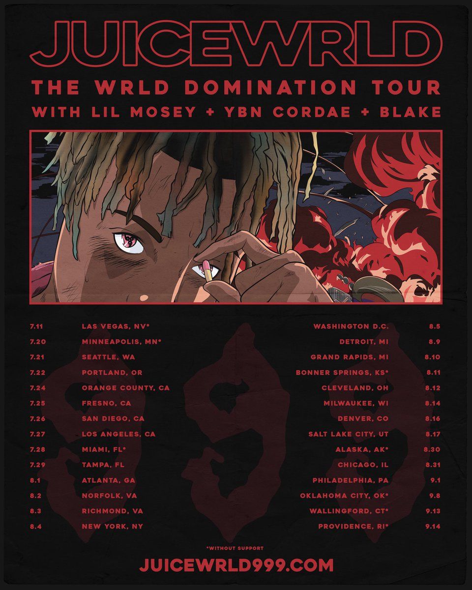 Poster tour Juice Wrld 999, 960x1200 Full HD Verticale, iPhone