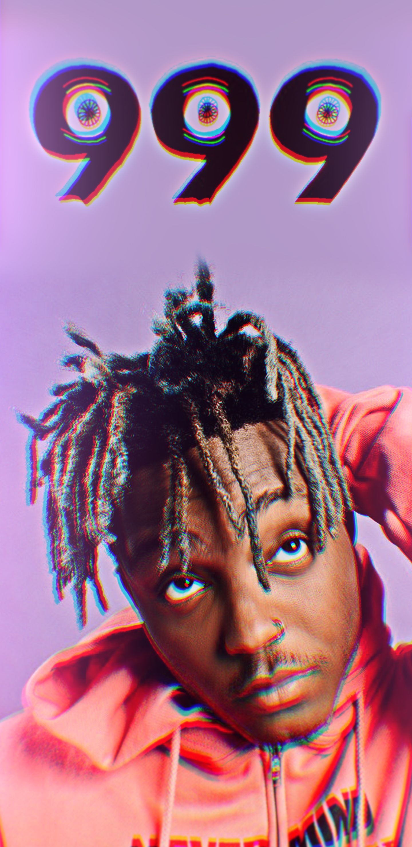Juice Wrld 999 ritratto viola, 1440x2960 Full HD Verticale, Smartphone