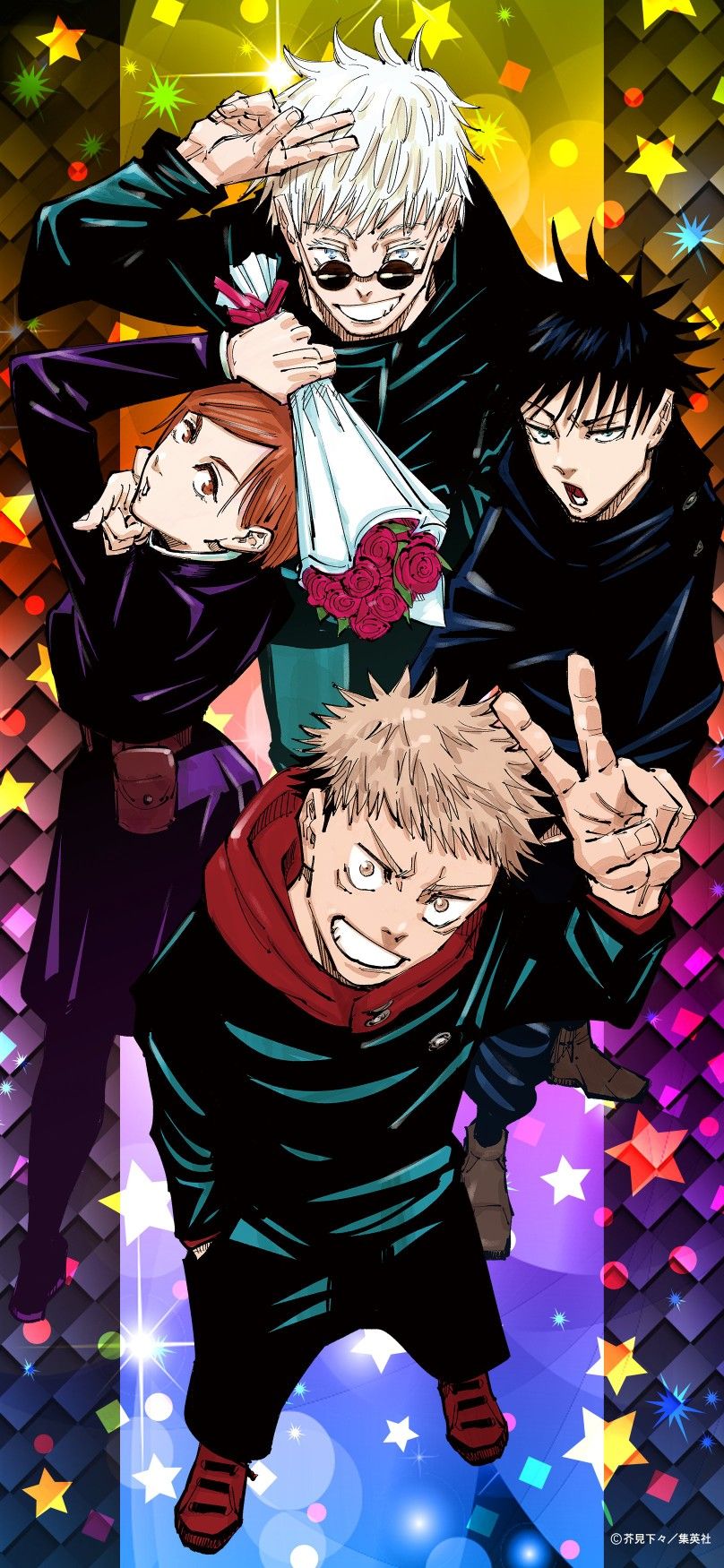 Personaggi Jujutsu Kaisen gruppo, 808x1750 Full HD Verticale, iPhone