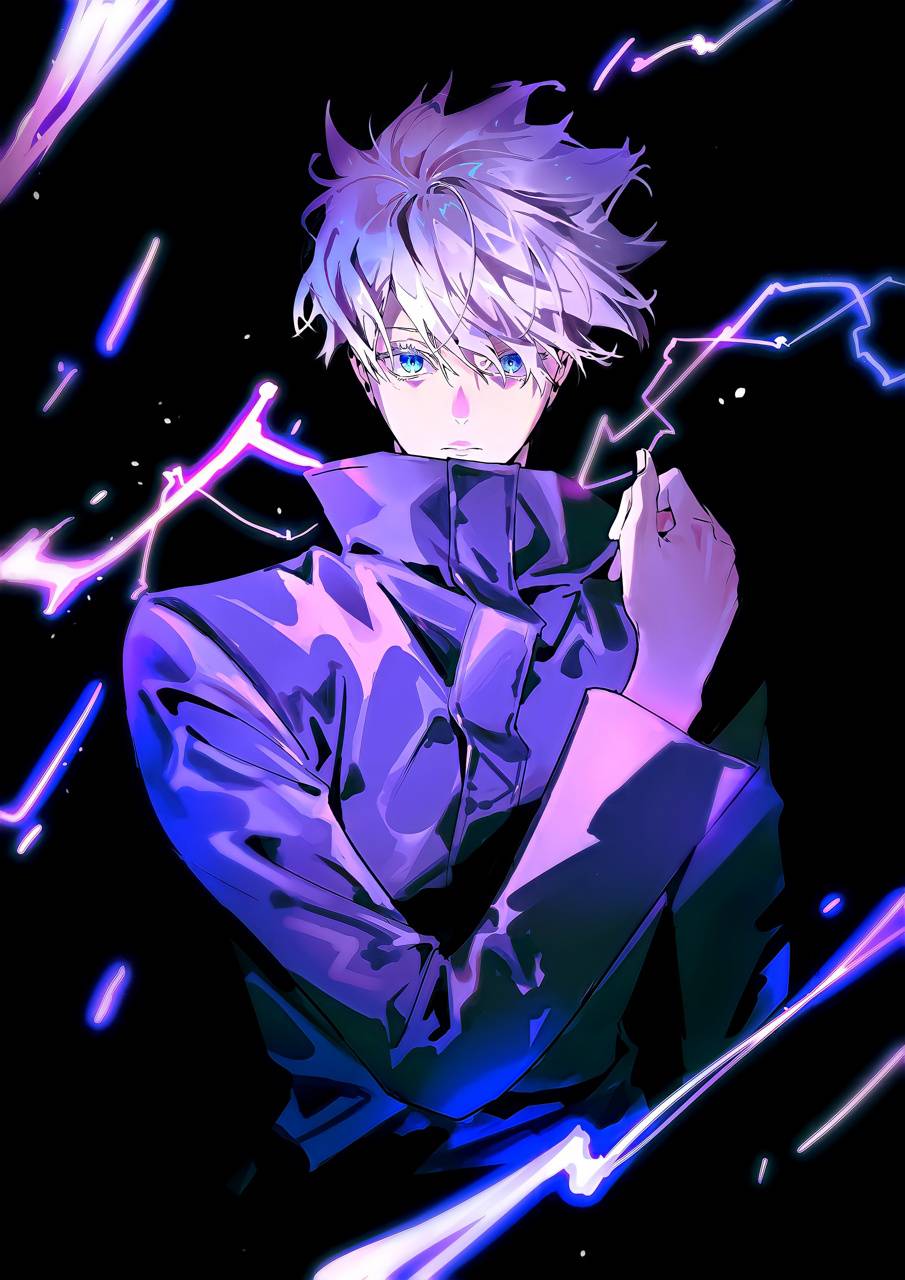 Gojo Satoru fulmini viola, Jujutsu Kaisen, 905x1280 Verticale, Mobile