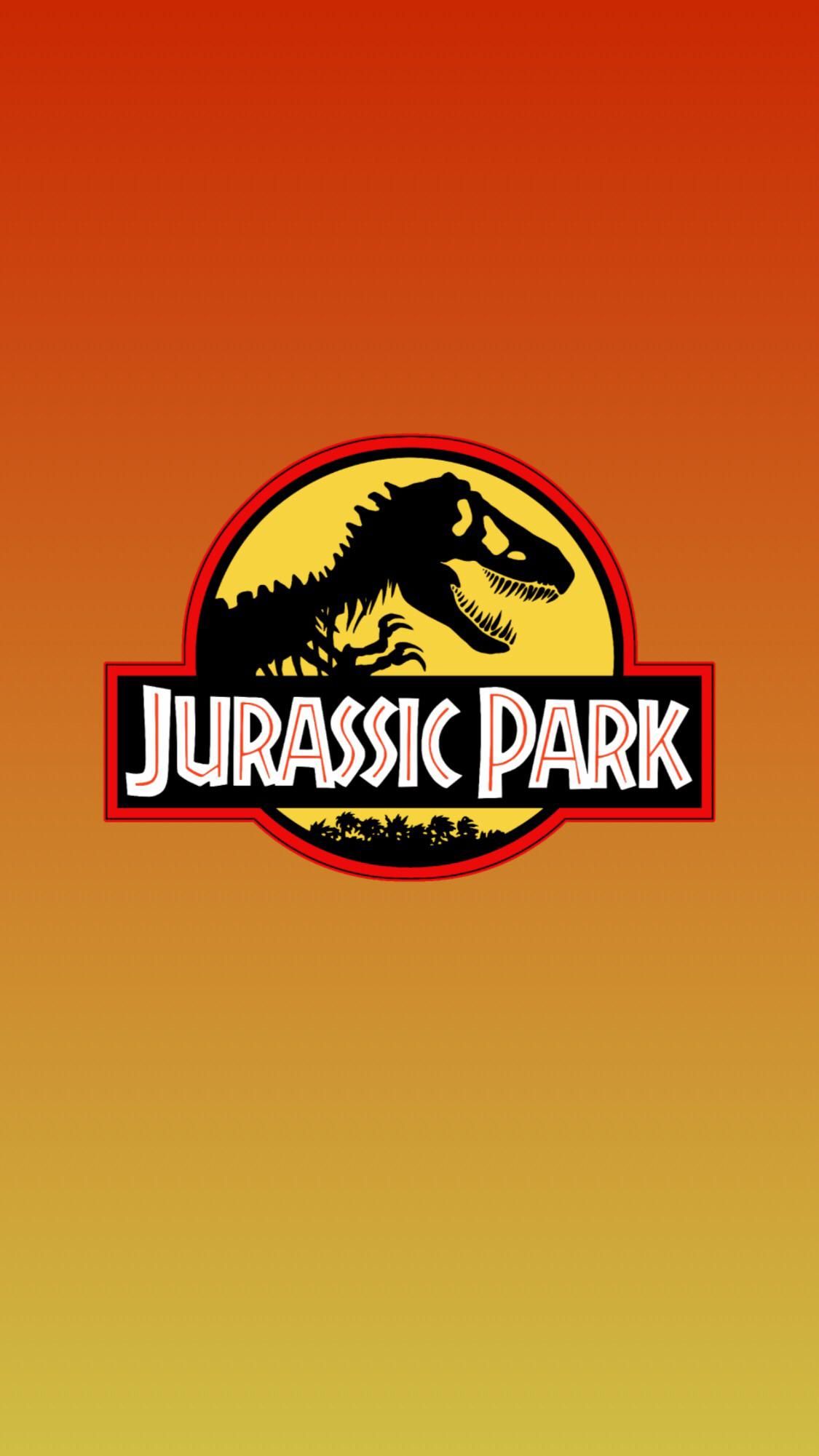 Logo Jurassic Park sfondo arancione, 1125x2001 Full HD Verticale, iPhone