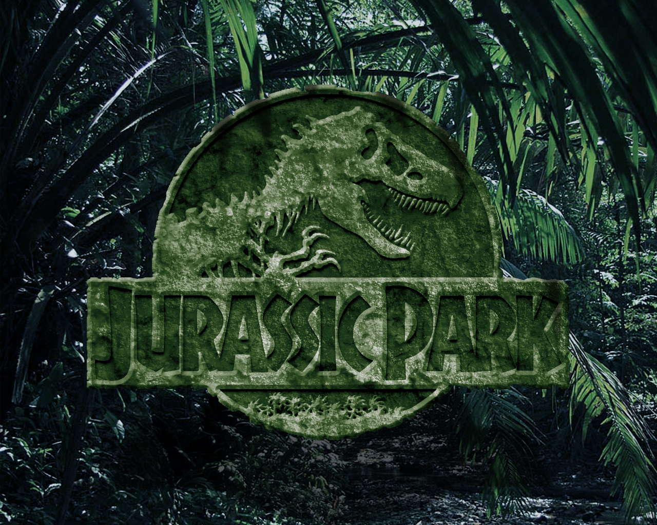 Logo Jurassic Park nella giungla, 1280x1024 720p, Laptop