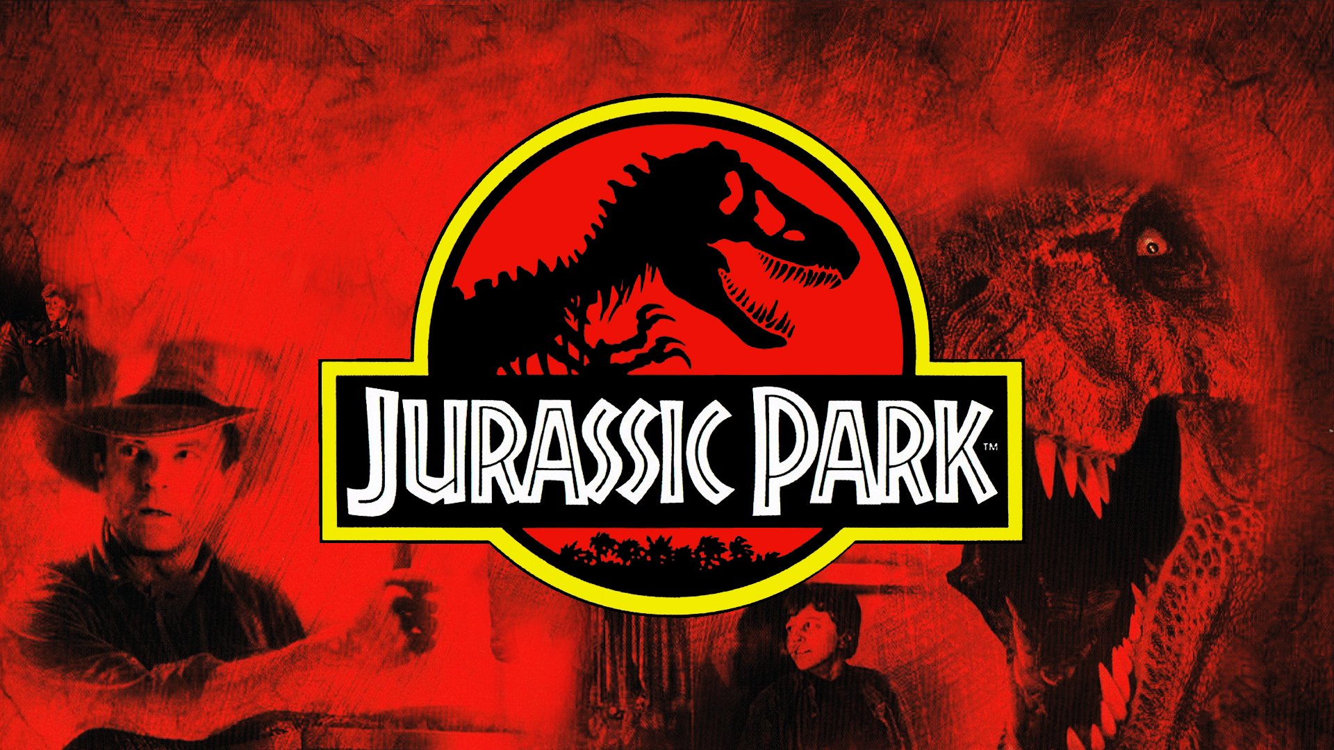 Jurassic Park logo e dinosauri, 1920x1080 Full HD, Desktop