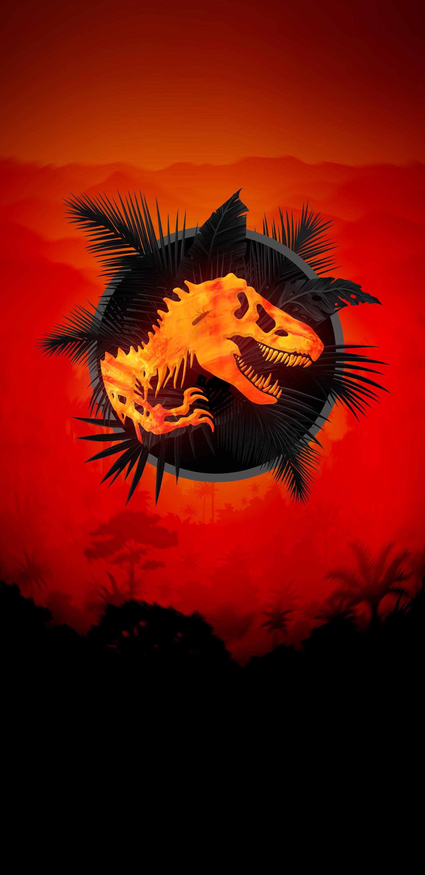 Logo T-Rex Jurassic Park rosso, 1459x3000 Full HD Verticale, Samsung Galaxy