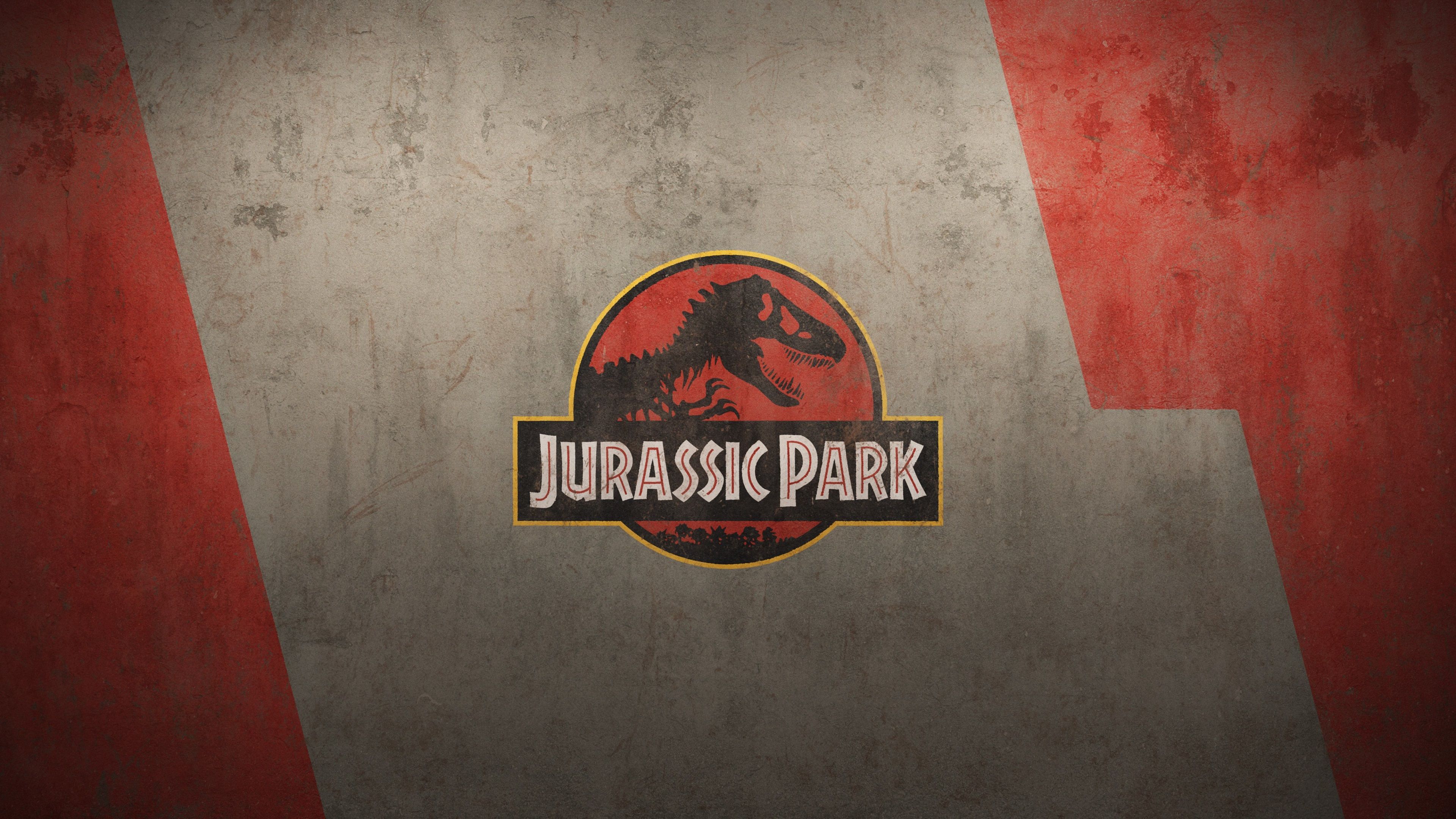 Logo Jurassic Park su texture, 3840x2160 4K, Monitor 4K