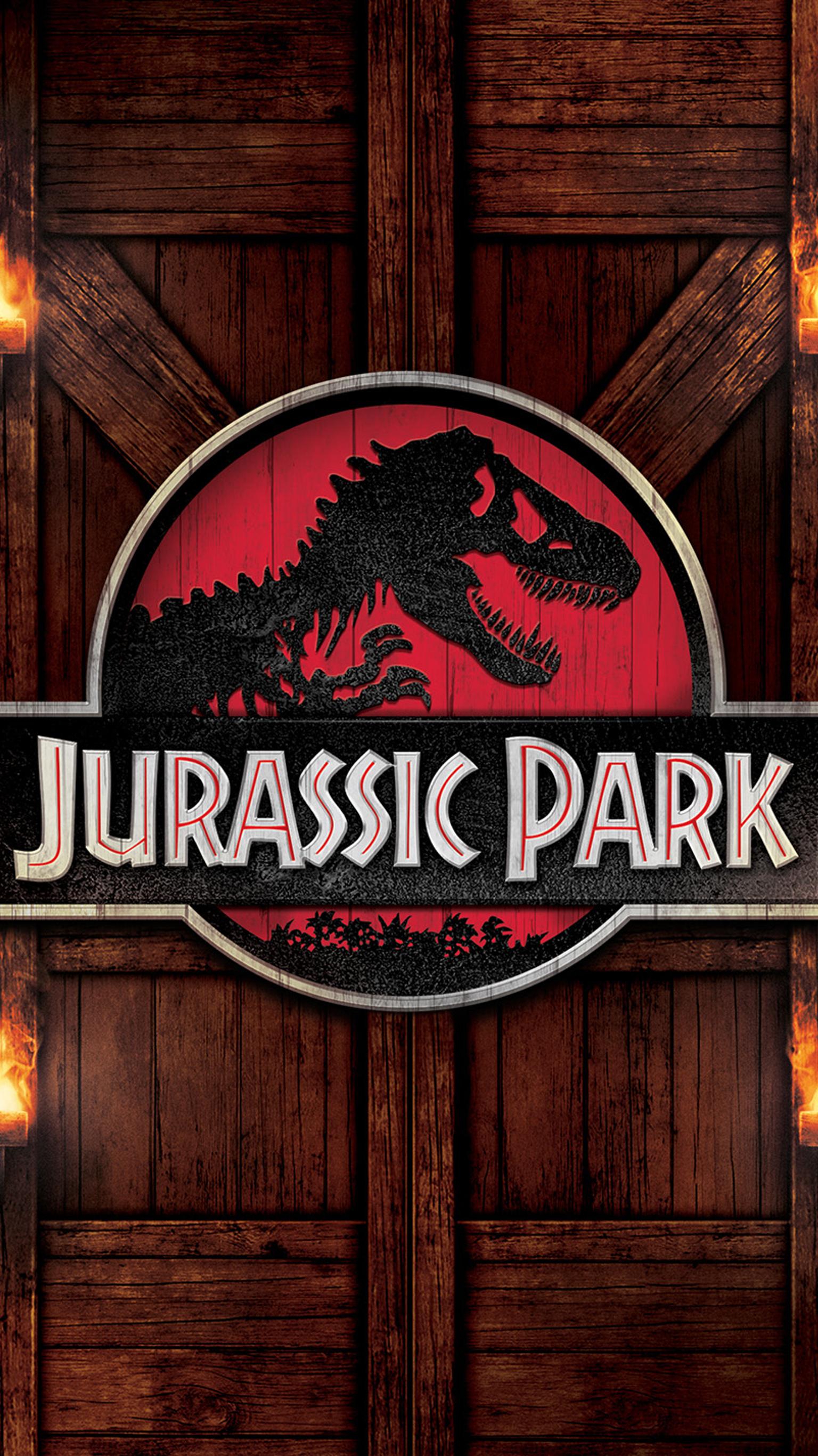 Logo Jurassic Park porte legno, 1536x2732 Verticale, Telefono