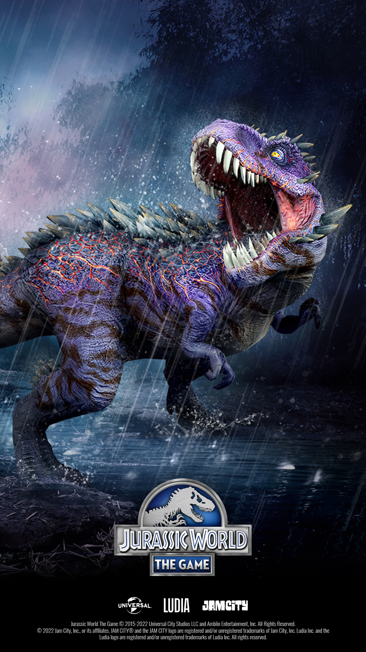 Dinosauro viola Jurassic World The Game, 1242x2208 Full HD Verticale, iPhone