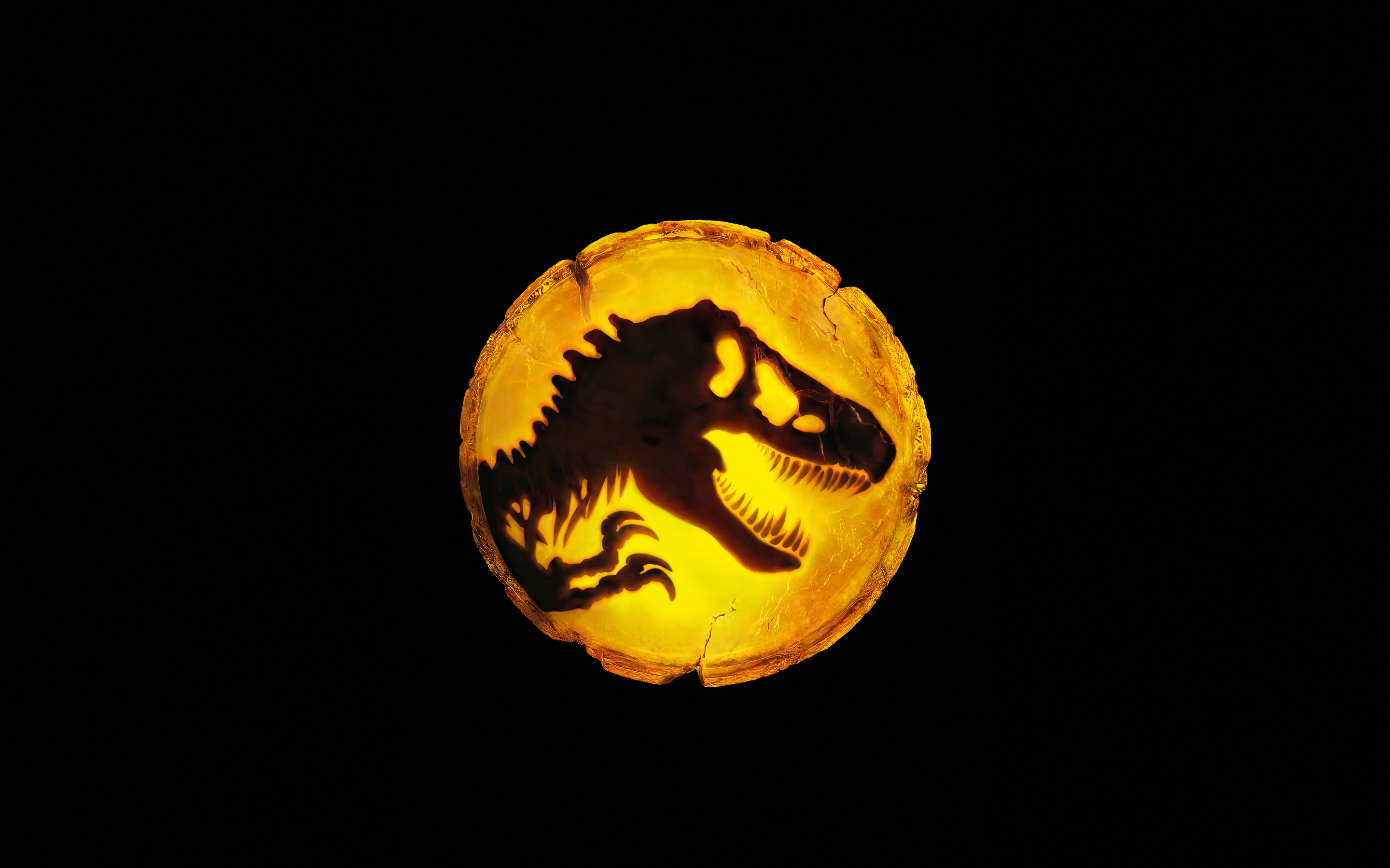 Logo Jurassic World, sfondo nero, 2880x1800 2K+, PC